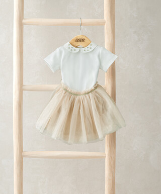 طقم لباس قطعة واحدة وتنورة توتو - قطعتان طقم لباس قطعة واحدة وتنورة توتو - قطعتان