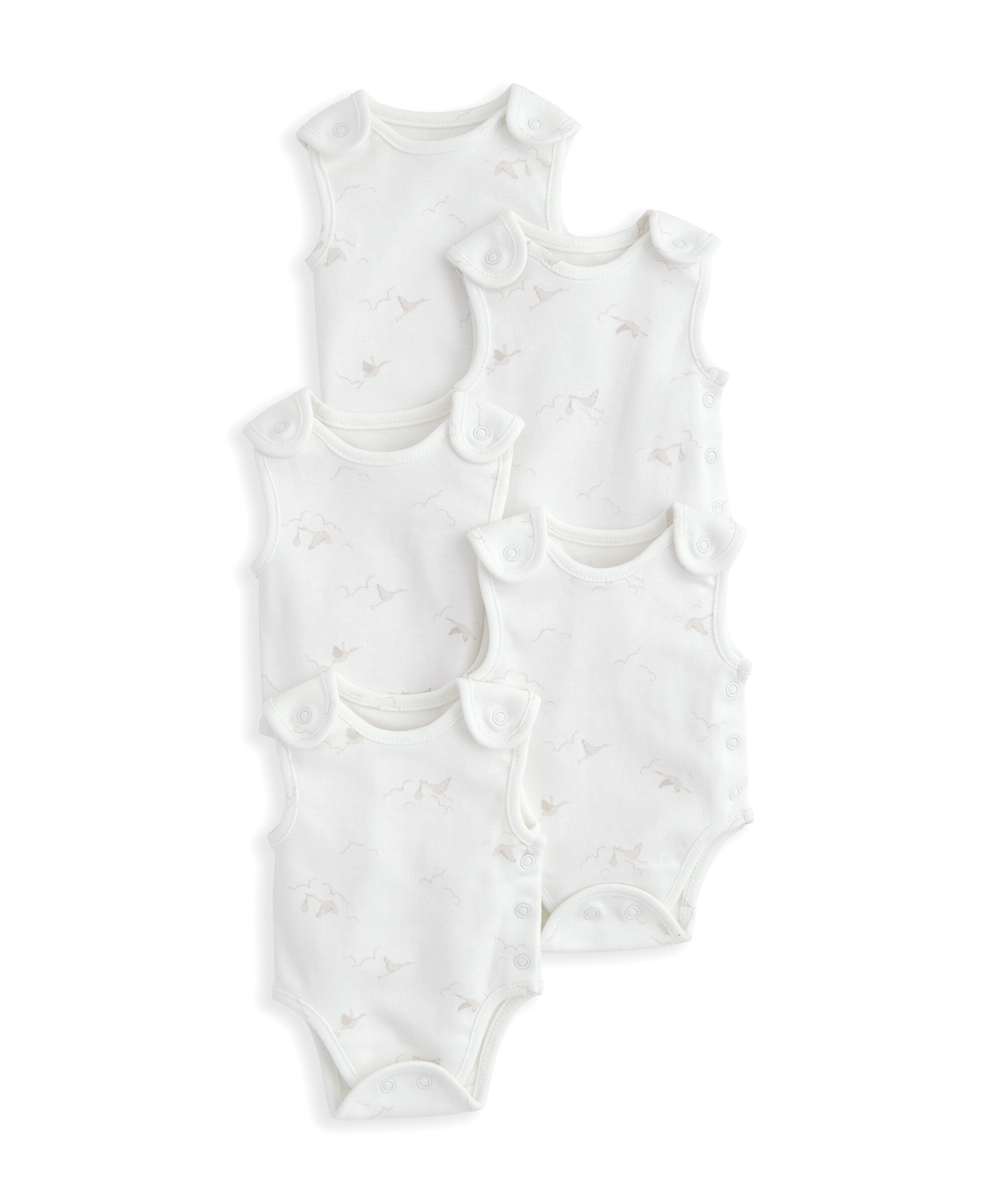 Stork Bodysuits (Set of 5) - Premature image number 2