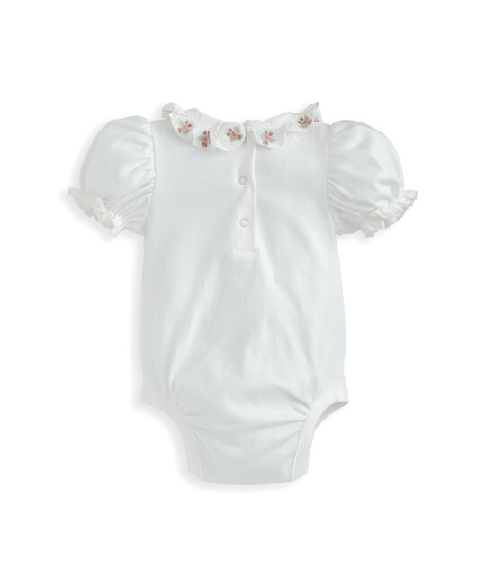 لباس قطعة واحدة بياقة مطرزة لباس قطعة واحدة بياقة مطرزة image number 3