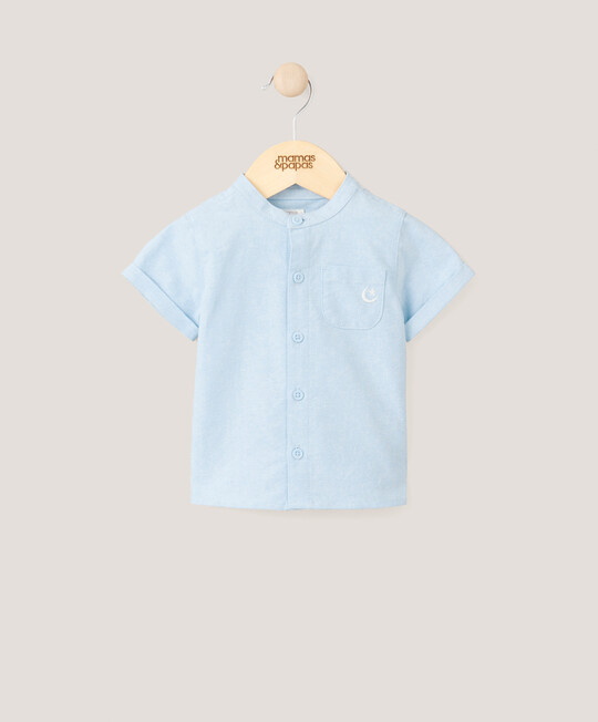 قميص شامبراي للعيد - أزرق image number 1