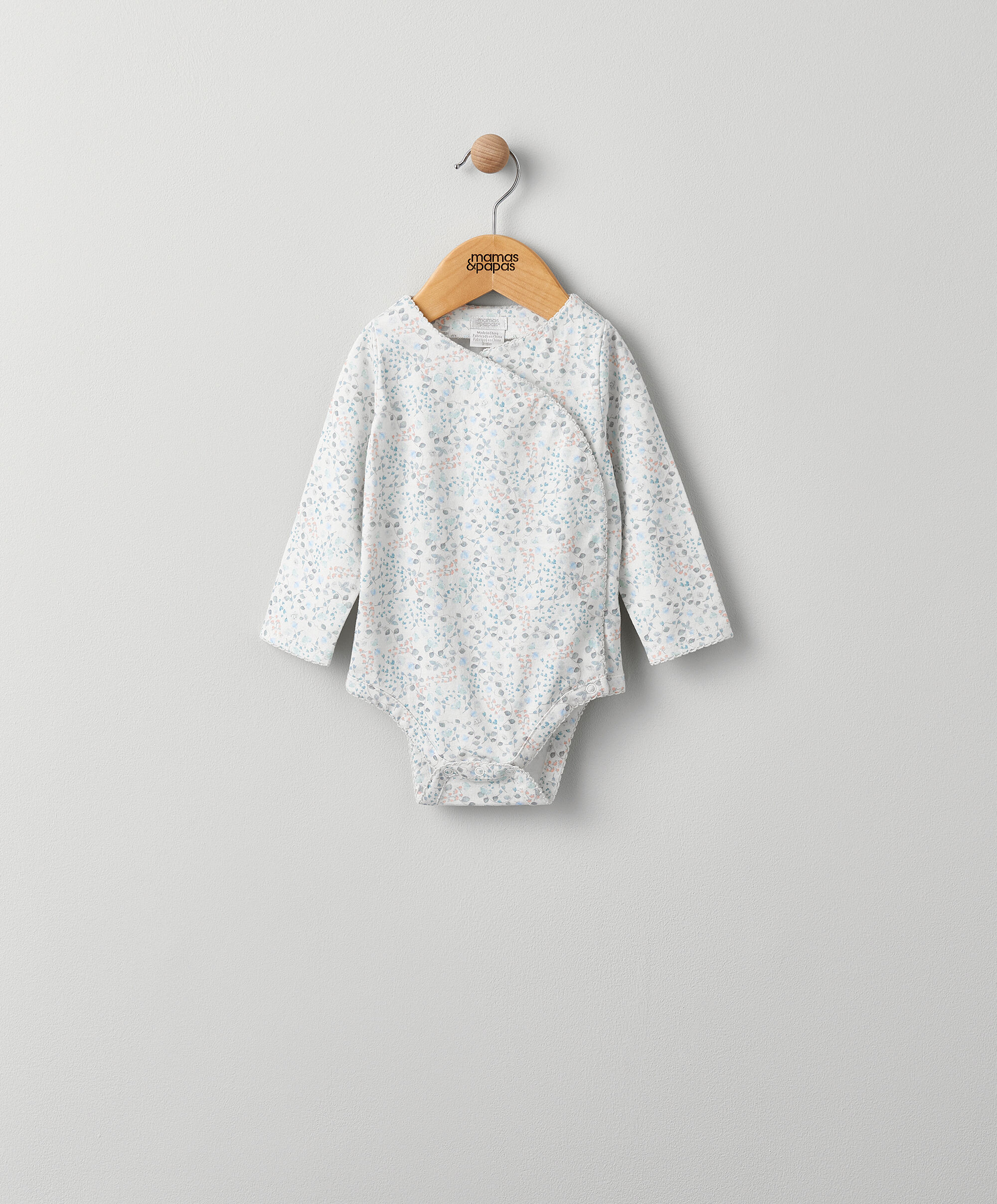 لباس قطعة واحدة بتصميم ملفوف بنقشة زهور image number 1