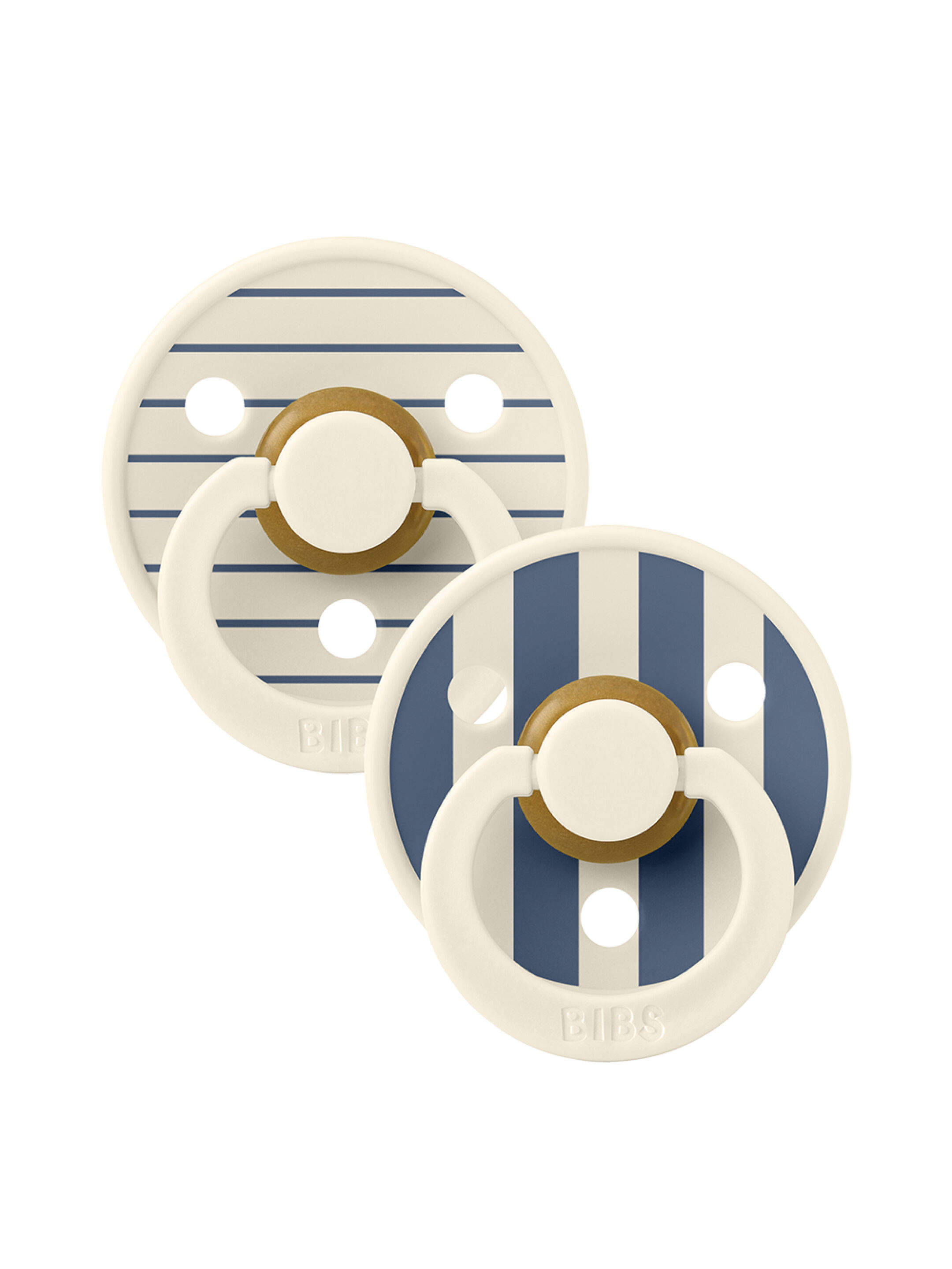 مجموعة لهايات بيبس كولور بين لاتكس مقاس 2 للأطفال من 6 شهور فأكثر بلون عاجي وأزرق متنوع - قطعتان image number 1