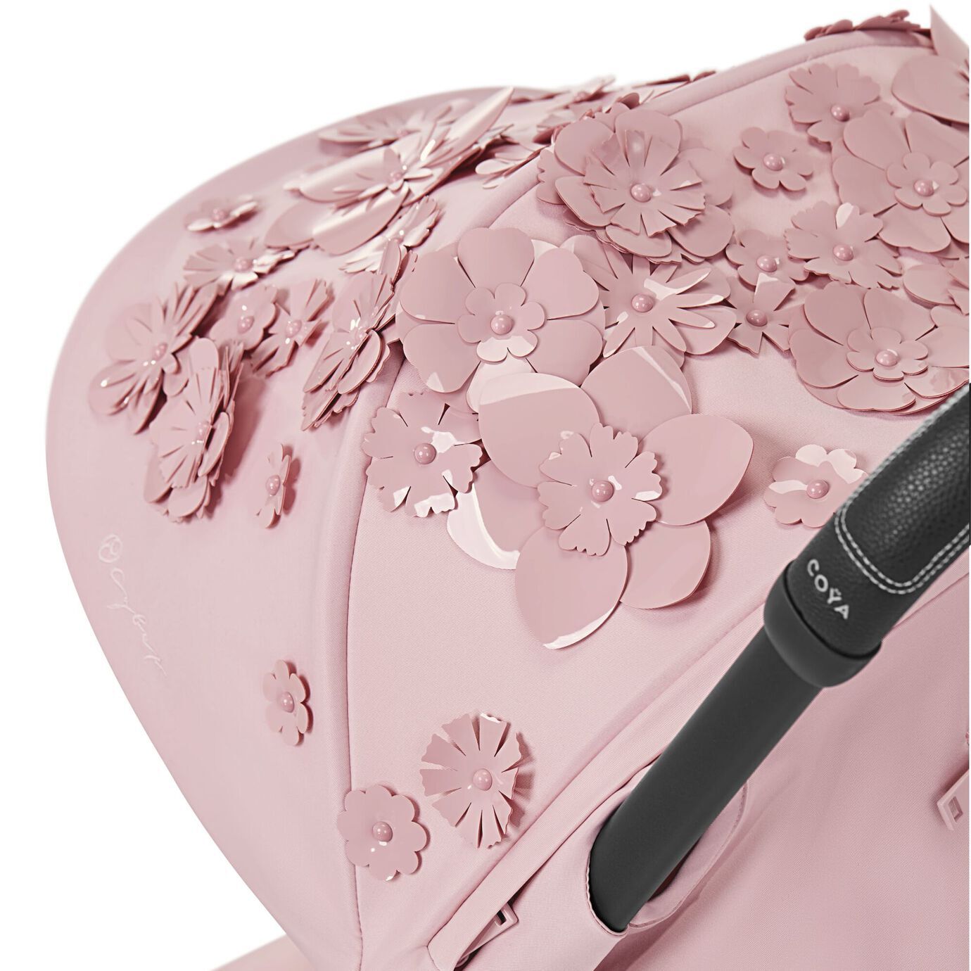 عربة أطفال كويا سيمبلي فلاورز بلون وردي مع هيكل أسود غير لامع من سايبكس image number 5