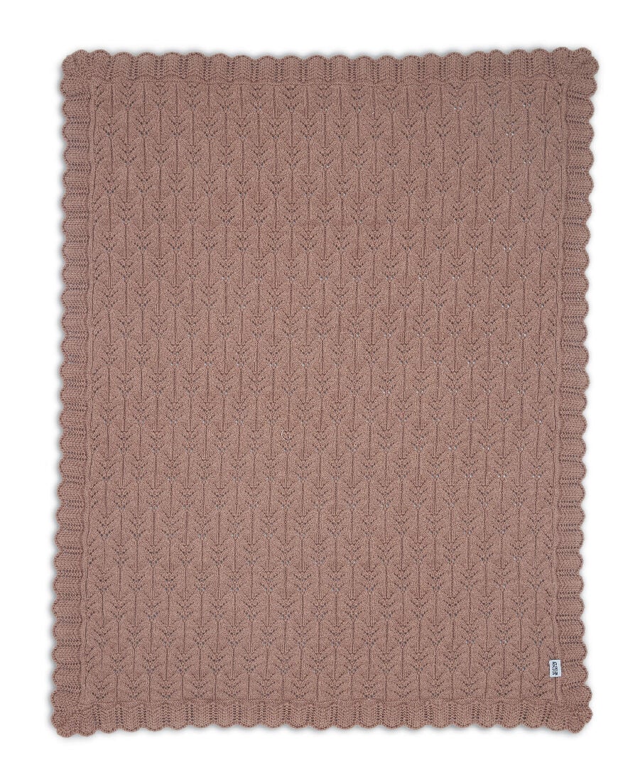 بطانية منسوجة صغيرة - نقشة زهور image number 2