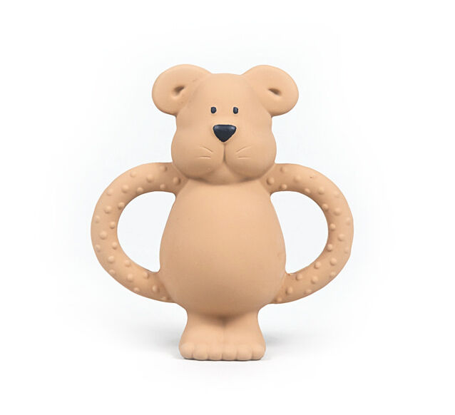 حلقة تسنين بتصميم الدب ألبرت من مطاط طبيعي - لون أصلي image number 1
