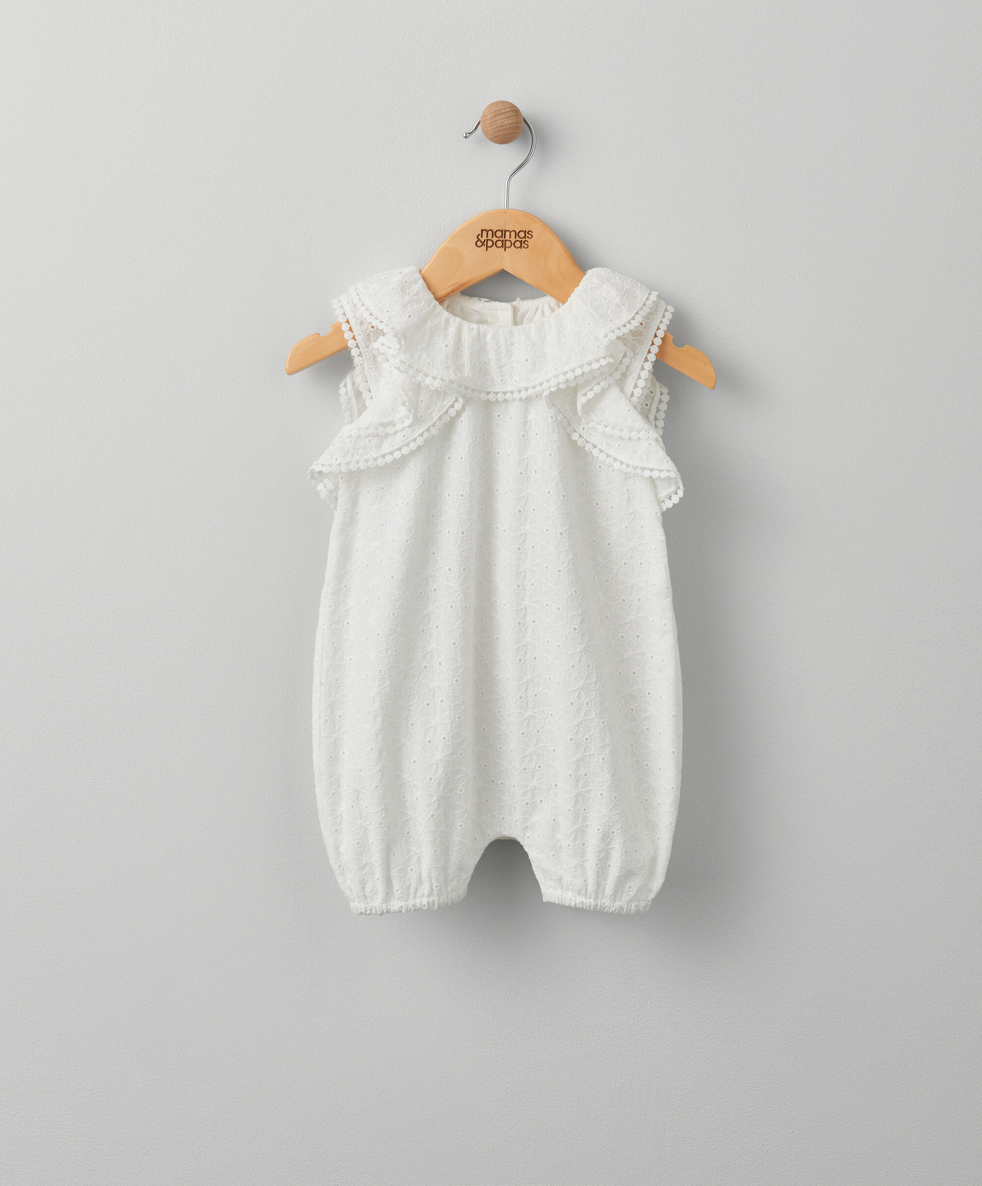 رومبر بتطريزات إنجليزية - أبيض image number 1