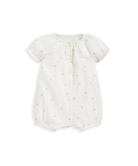 طقم رومبر وطوق رأس بنقشة زهور - وردي طقم رومبر وطوق رأس بنقشة زهور - وردي image number 3