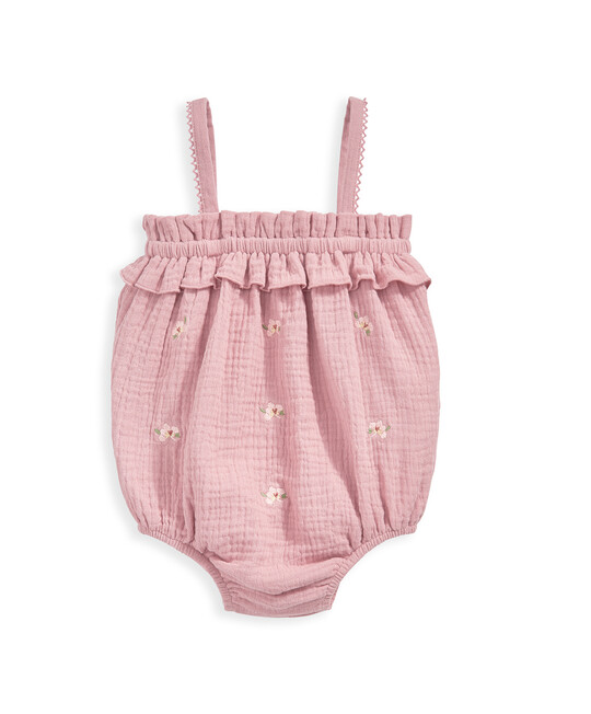 طقم لباس قطعة واحدة ورومبر قصير -قطعتان طقم لباس قطعة واحدة ورومبر قصير -قطعتان image number 3