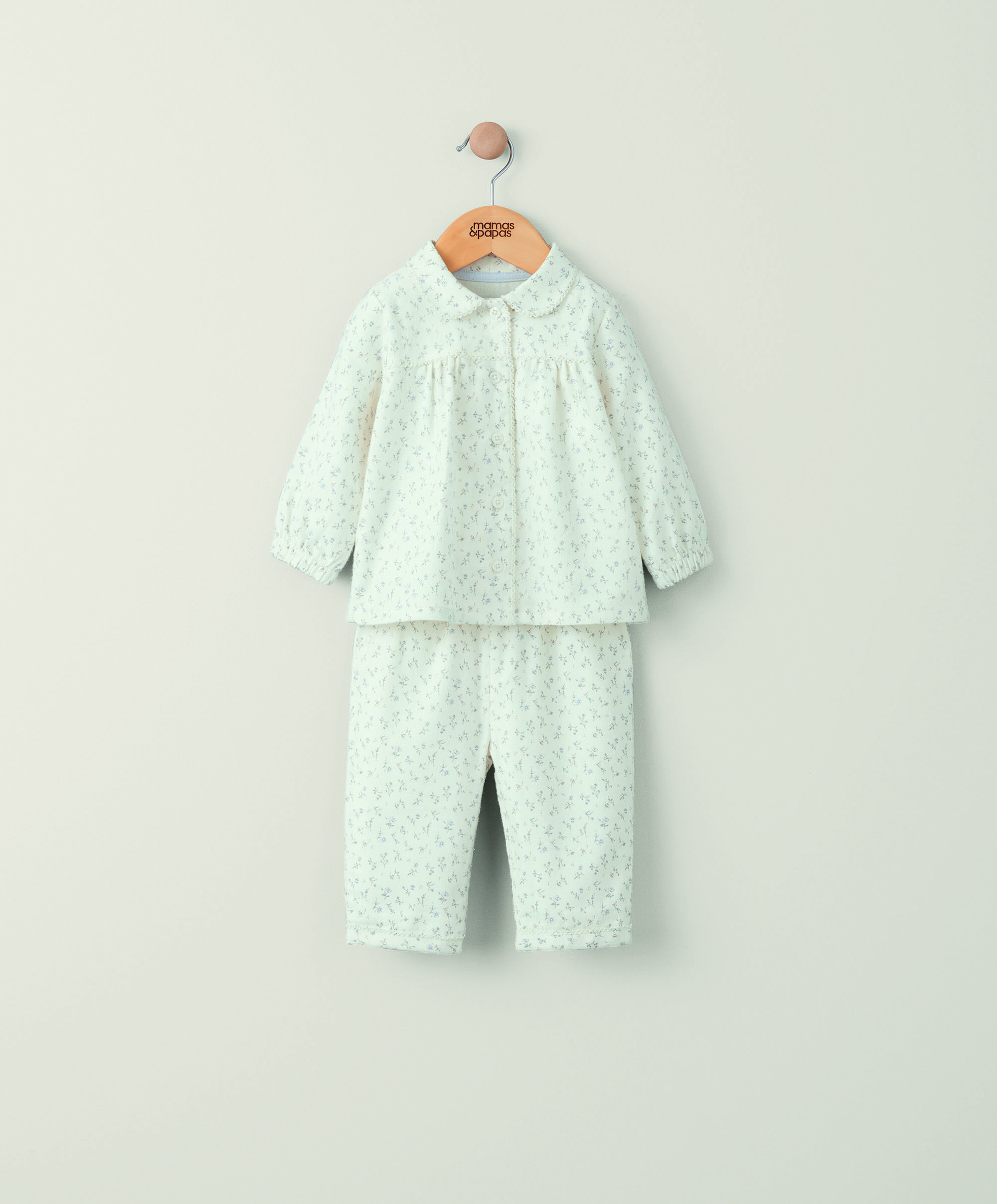 بيجاما منسوجة بنقشة زهور أقحوان image number 1