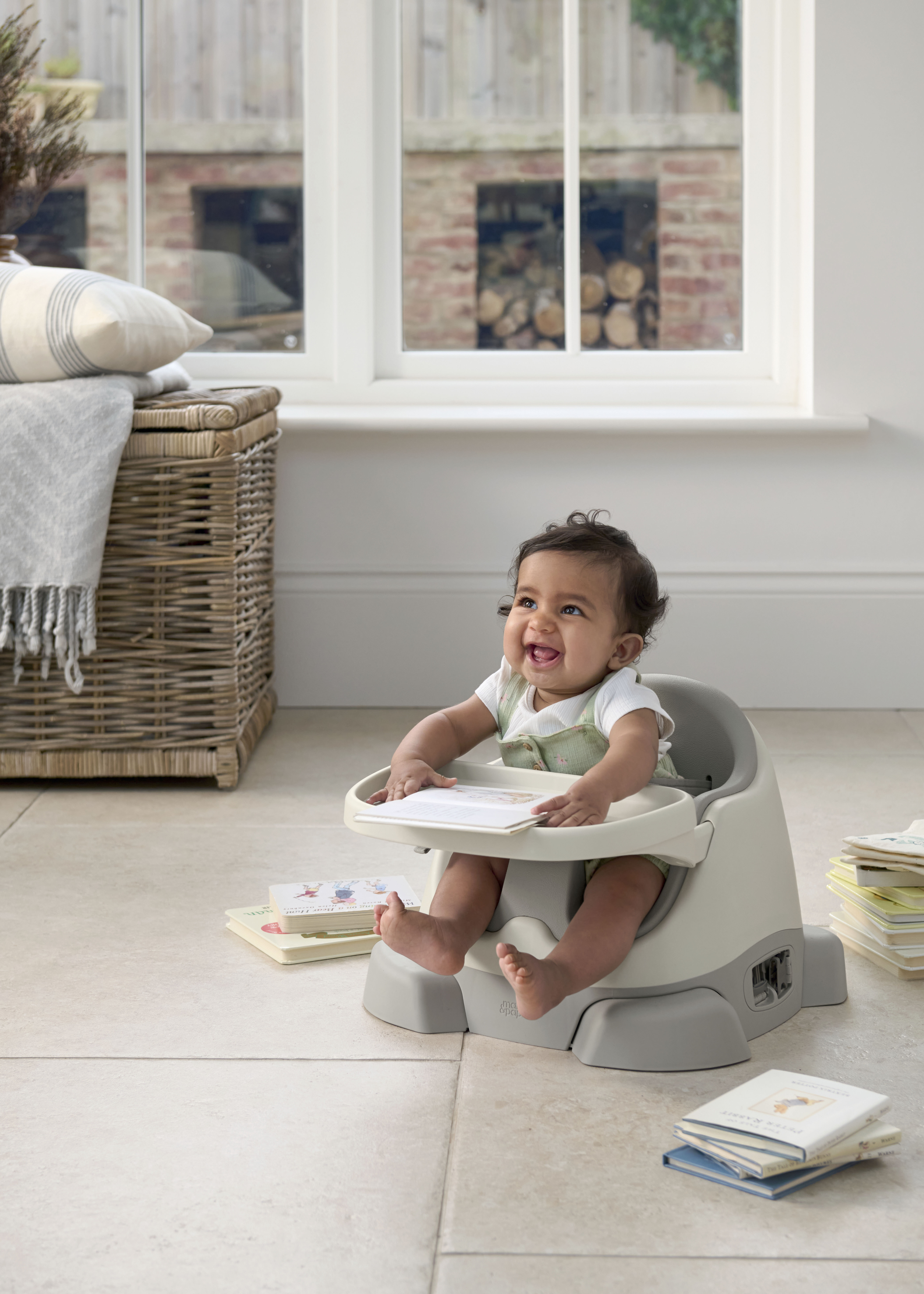 مقعد باغ داعم وأرضي 3 في 1 بصينية ألعاب - بيبل image number 3