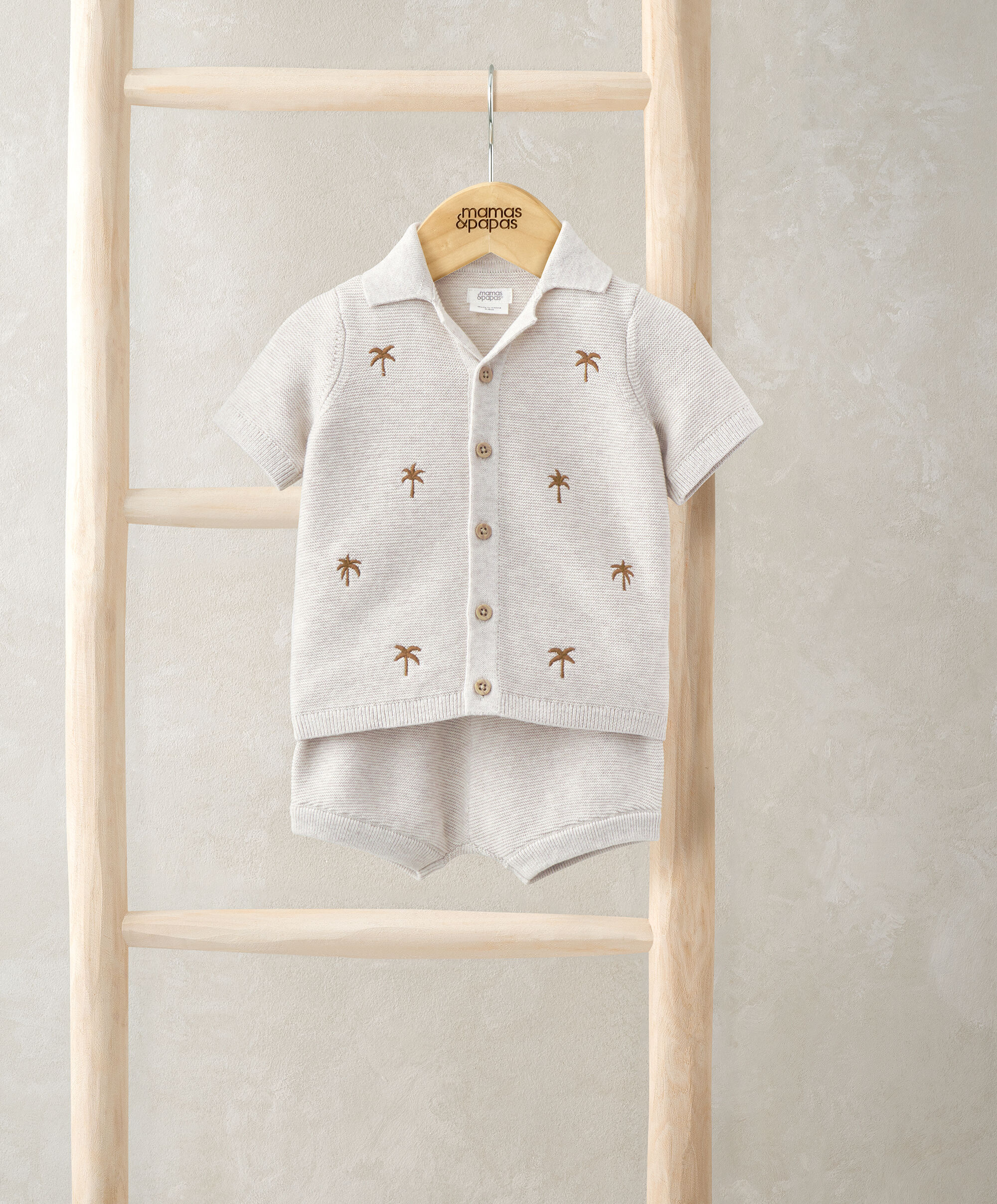 طقم منسوج بتطريزات - قطعتان image number 1