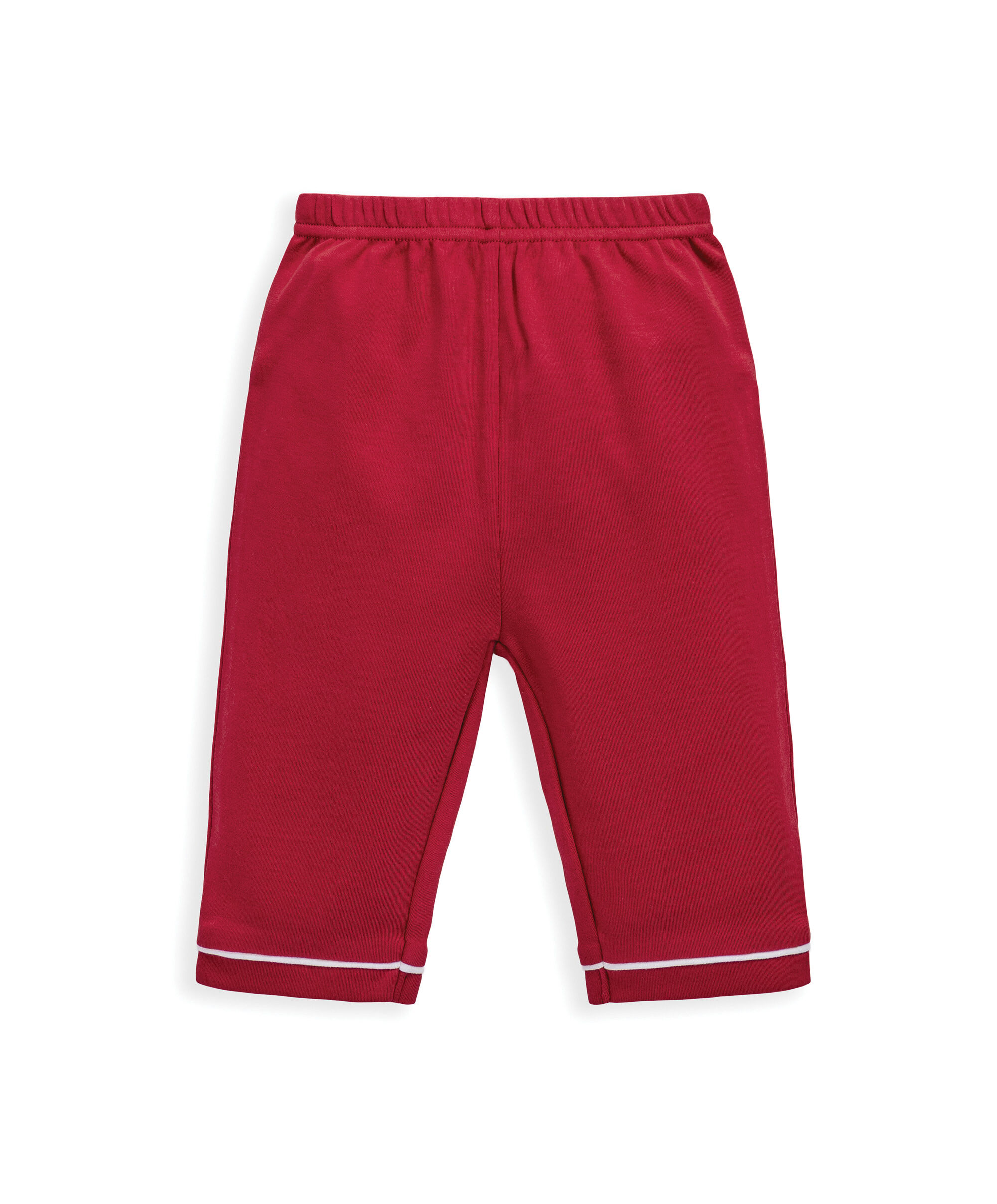 طقم بيجامة كلاسيكي بلون أحمر للكريسماس image number 6