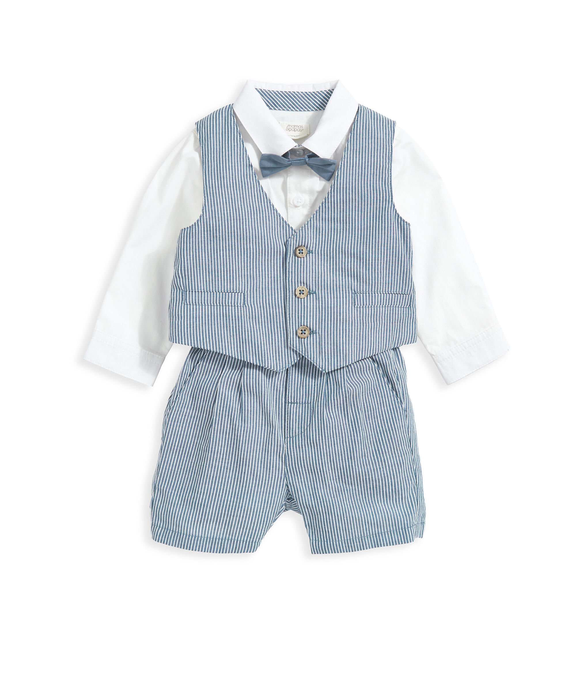 طقم بدلة أزرق - 4 قطع image number 2