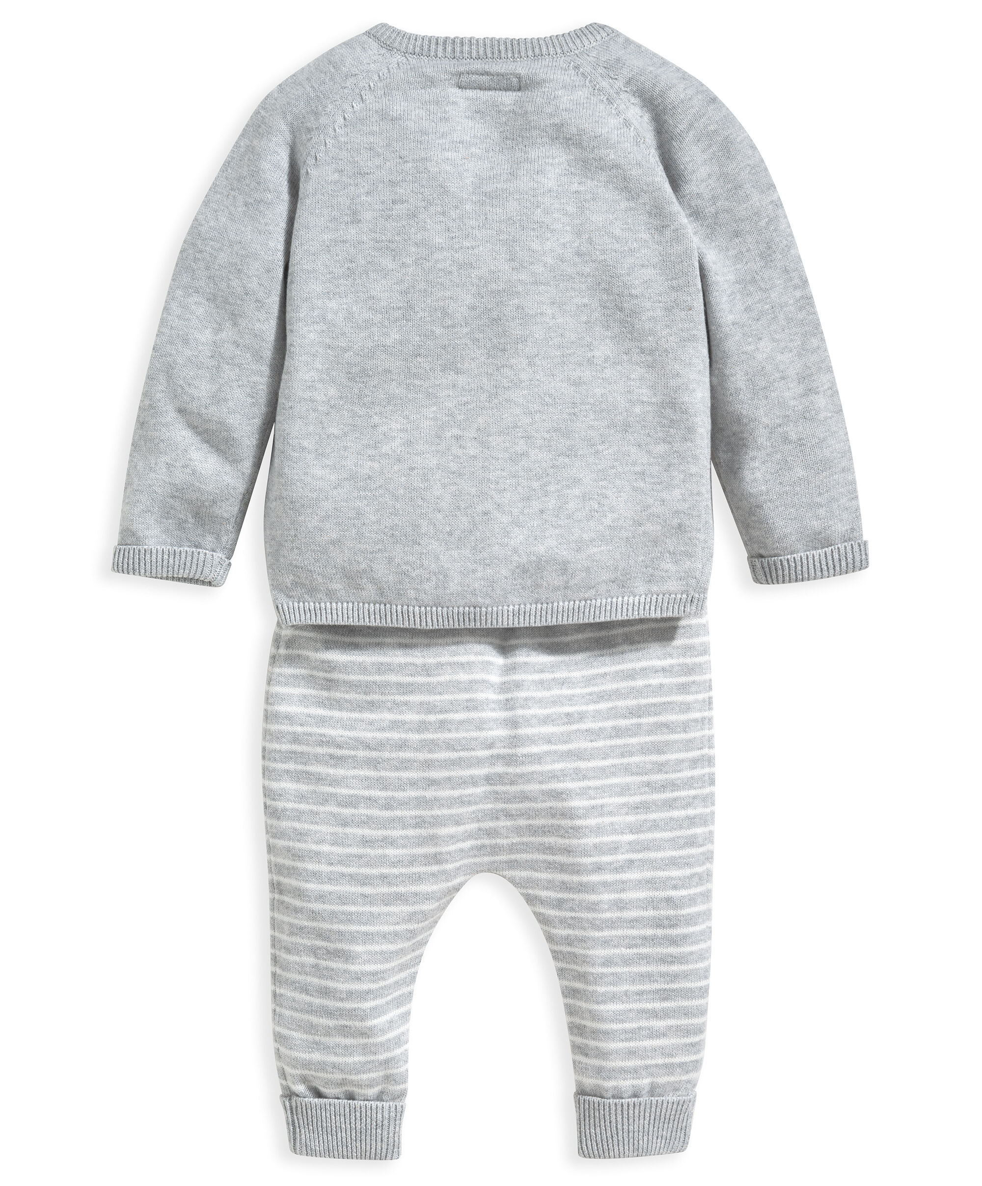 طقم بلوزة بعبارة Hello Worldوبنطال منسوج - قطعتان image number 2