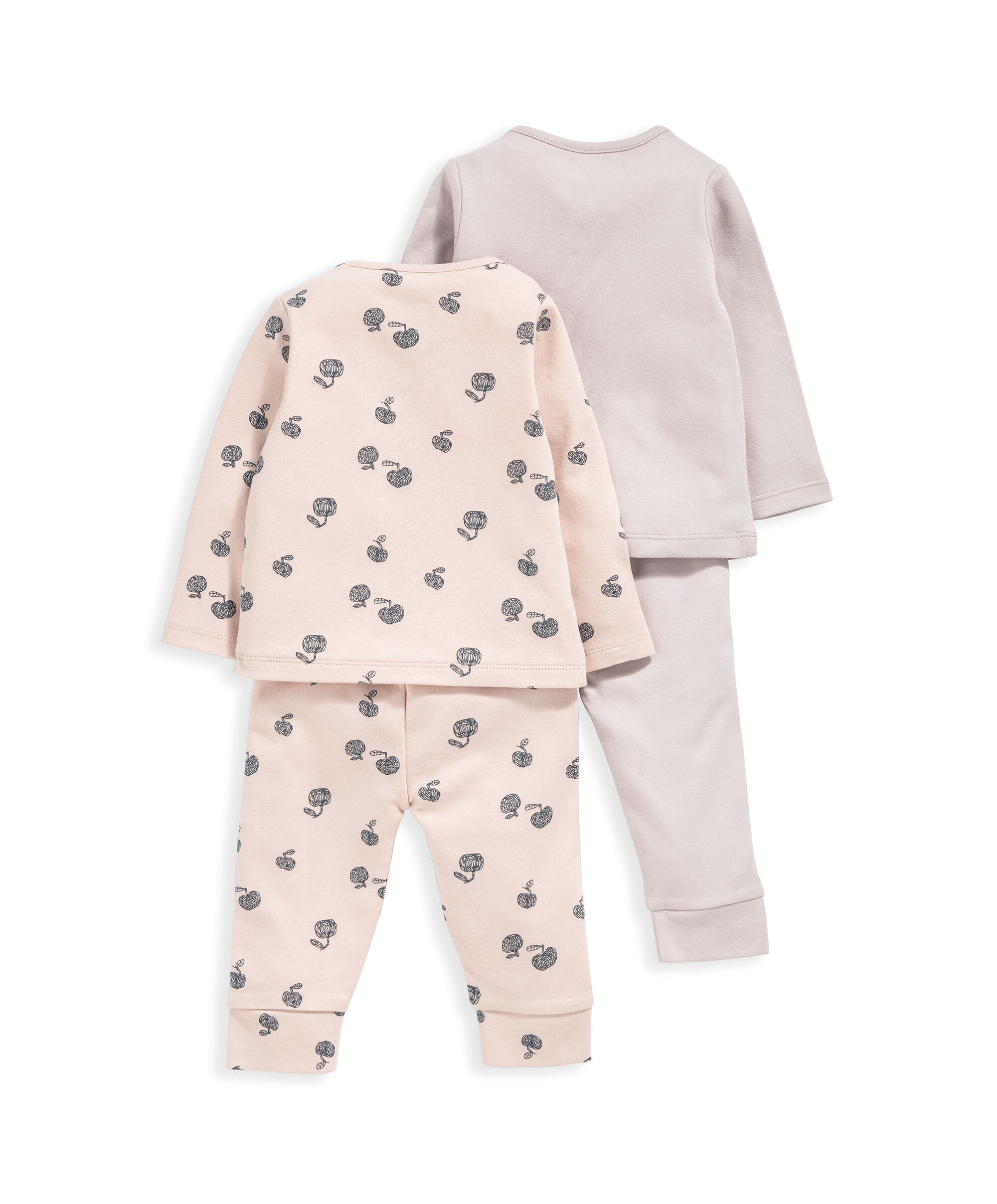 طقم بيجاما بنقشة فواكه وأكمام طويلة - قطعتان image number 3