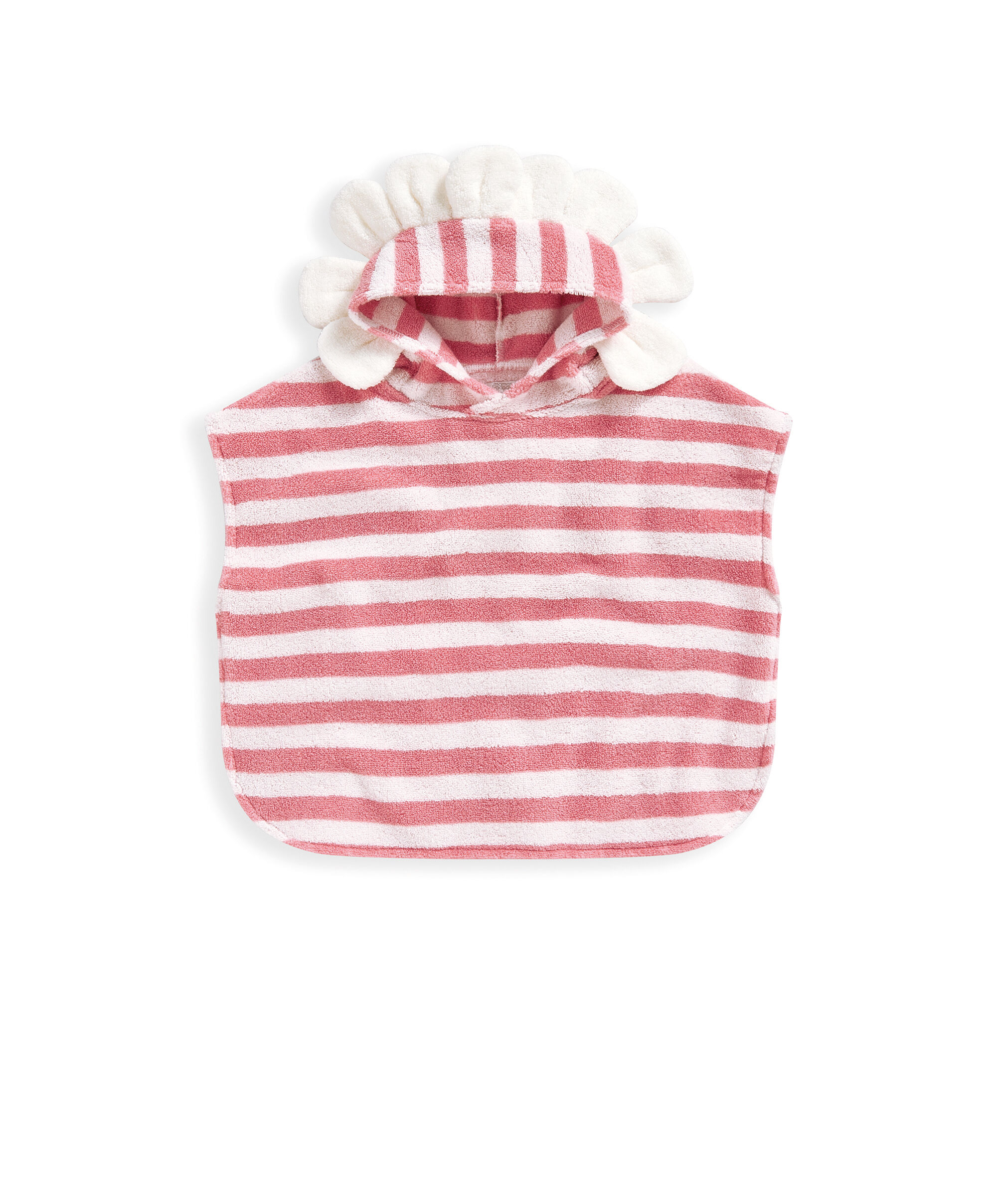 بونشو بغطاء رأس مزين بزهور image number 2