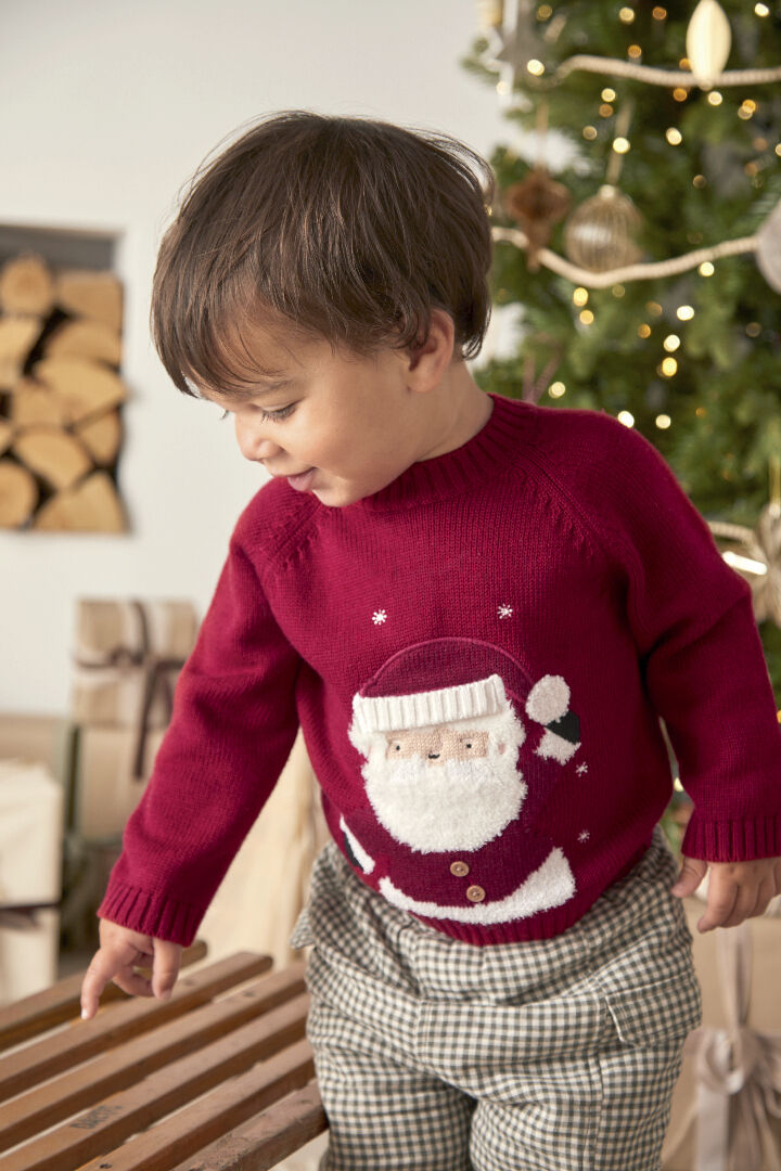 كنزة بنقشة سانتا للكريسماس image number 1