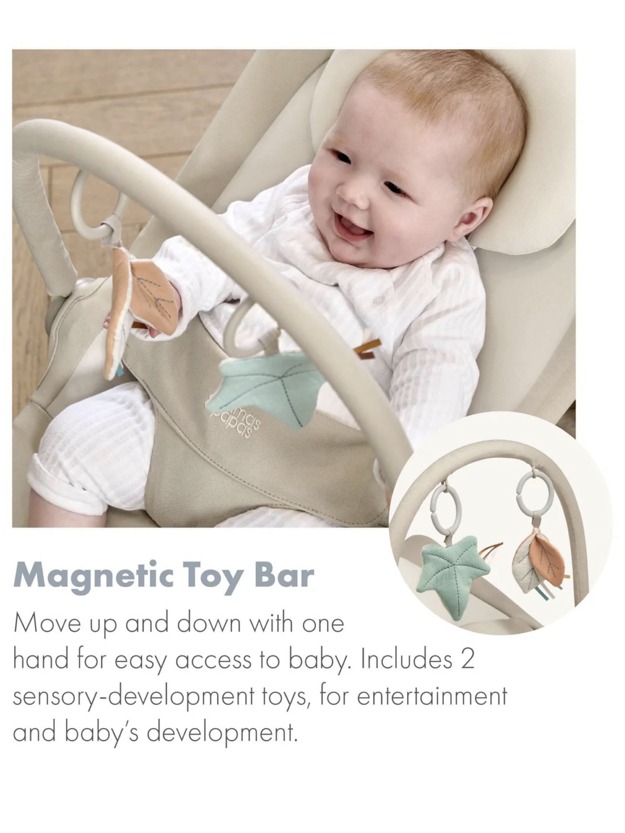 كرسي هزاز تيمبو 3 في 1 - بيج image number 4