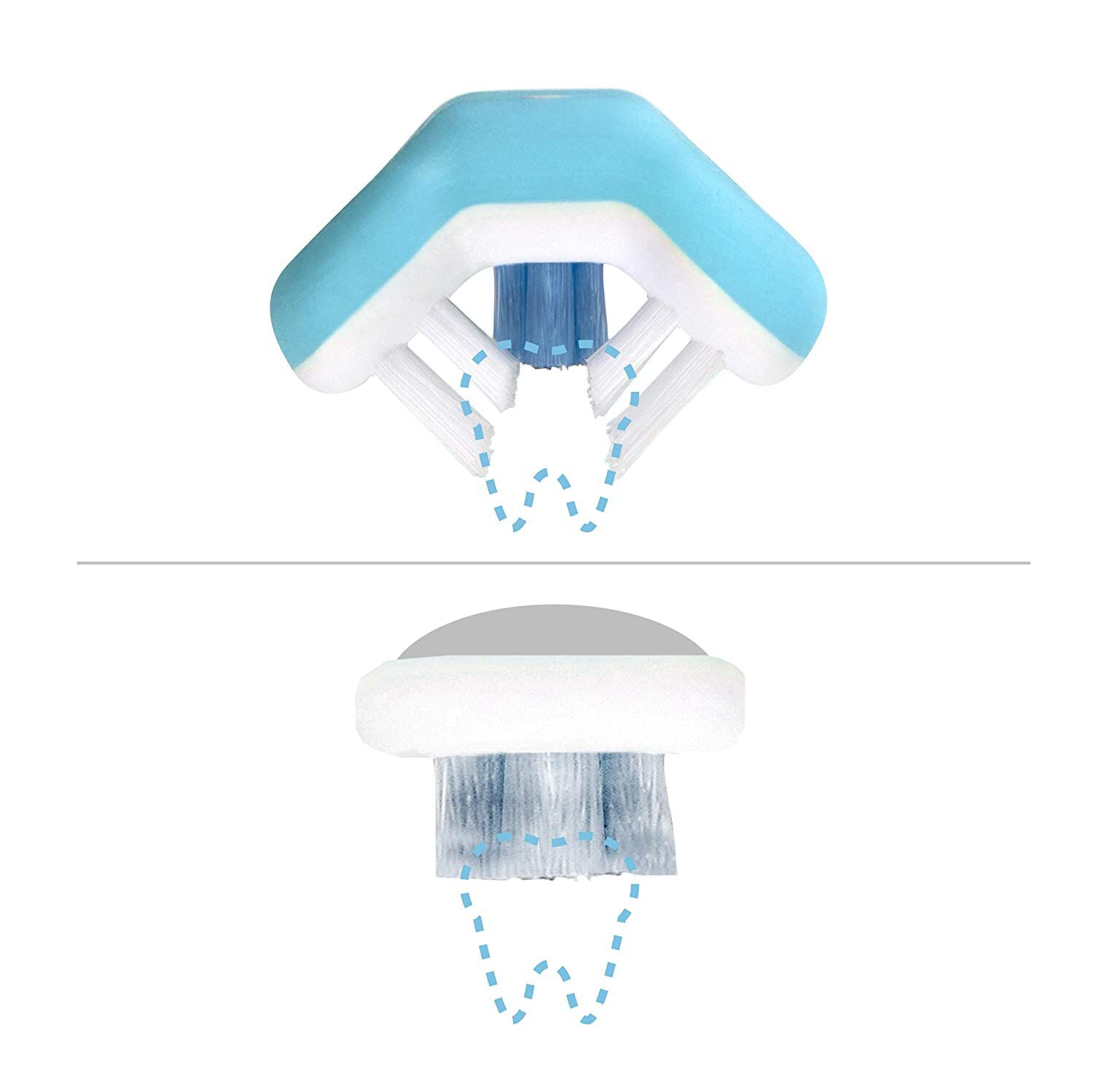 فرشاة توث هاجر سمايل فريدا من فريدا بيبي - أزرق image number 4