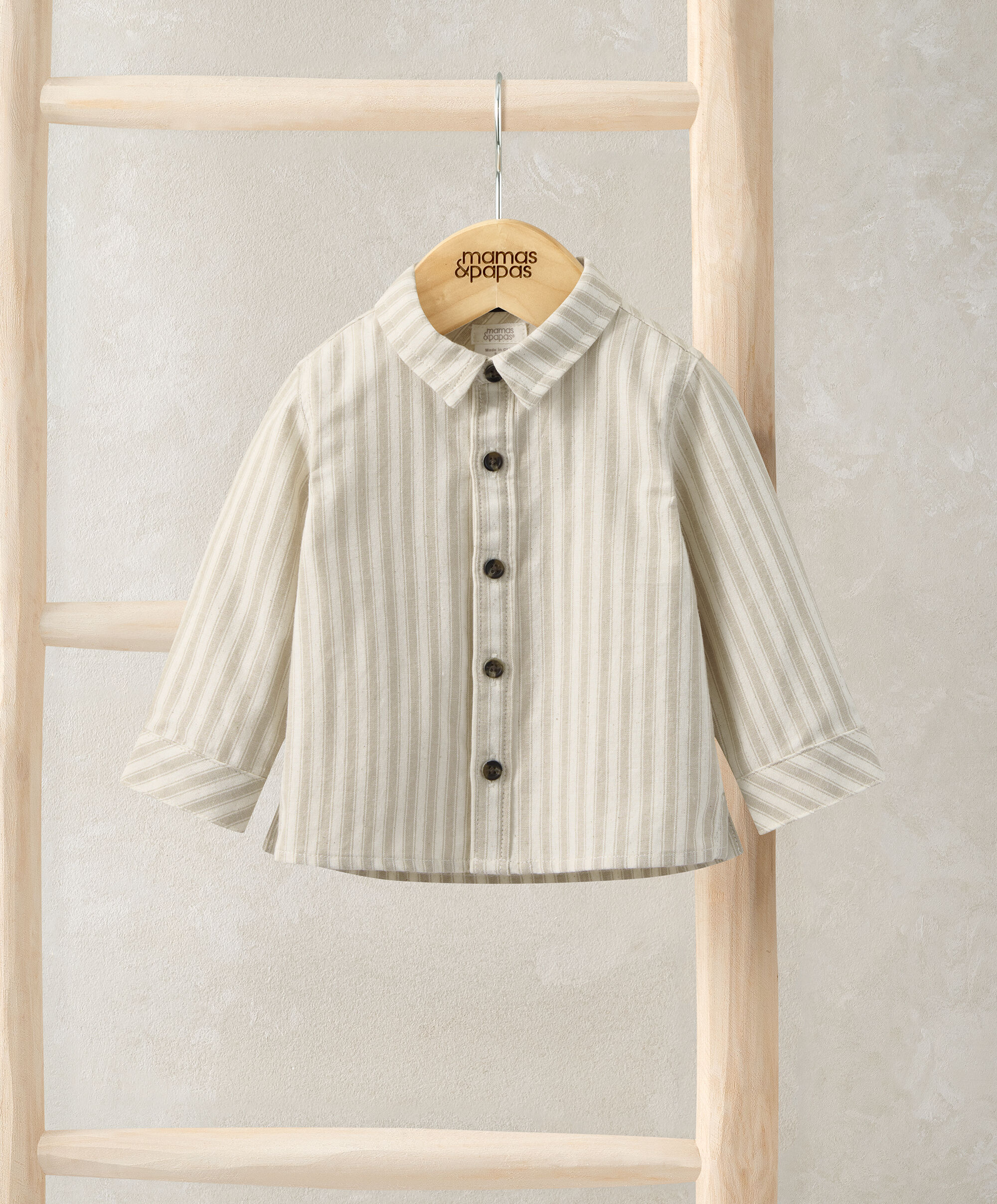 قميص مخطط بأكمام طويلة image number 1