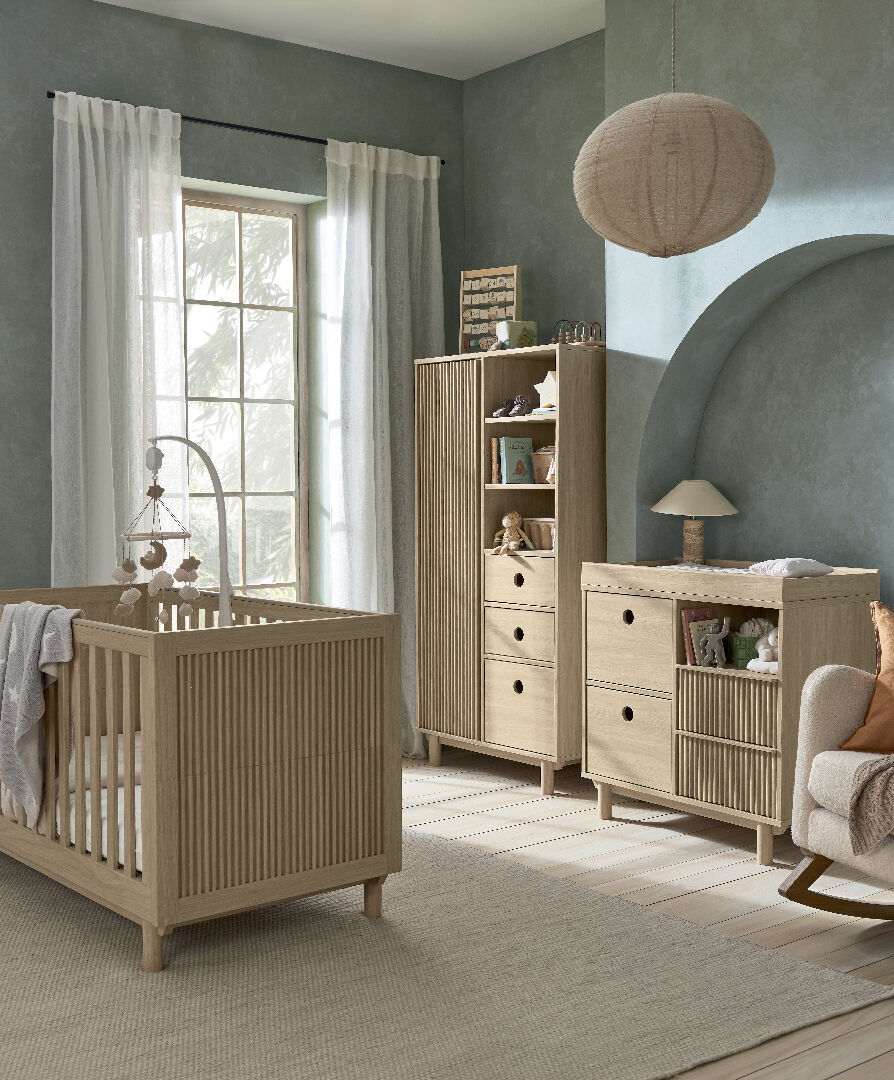 وحدة أدراج أوسكا ضيقة بسطح للتغيير - ناتشرل/اوك image number 6