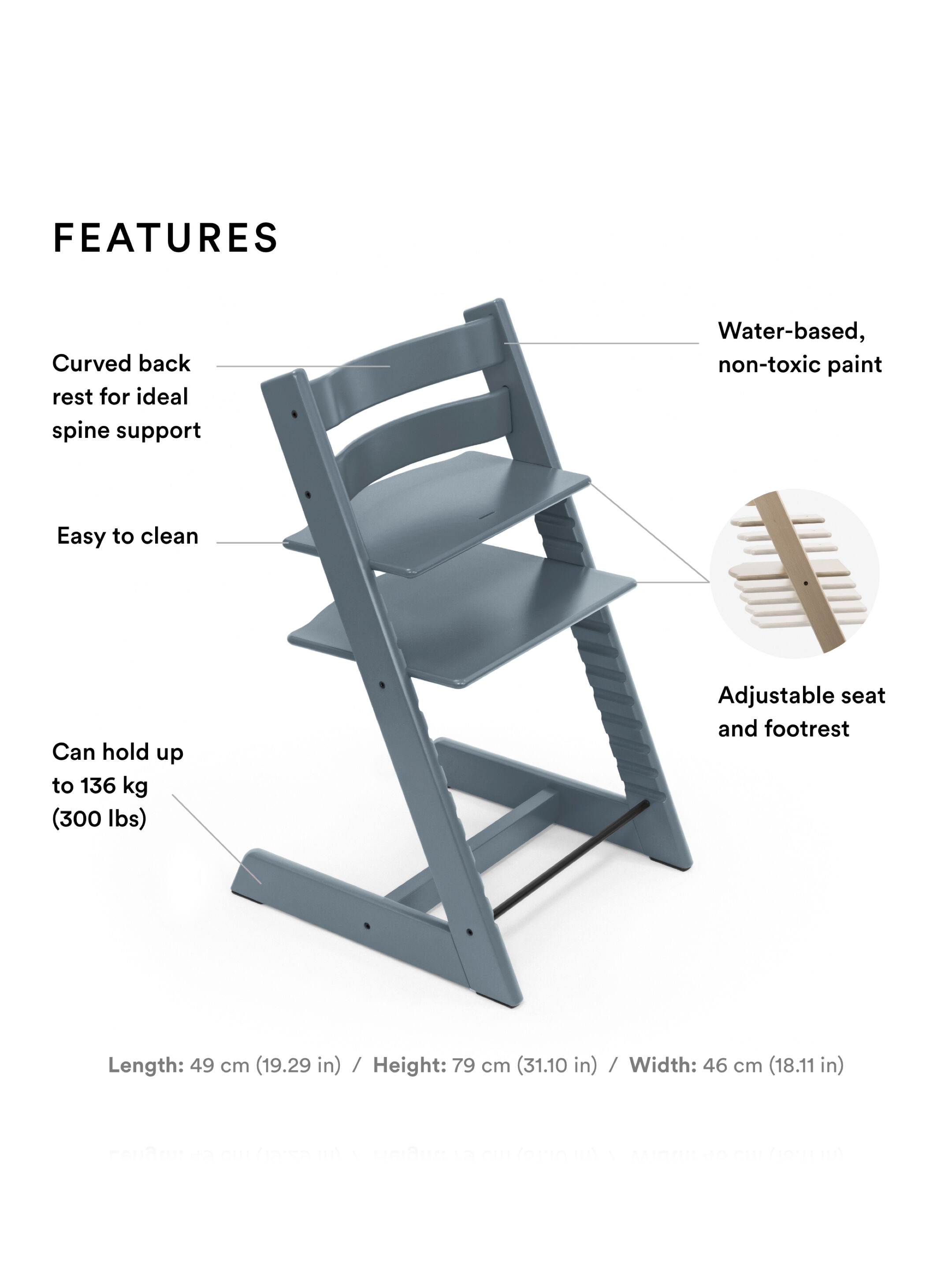 كرسي تريب تراب مع مجموعة الرضع من ستوك - أزرق image number 2