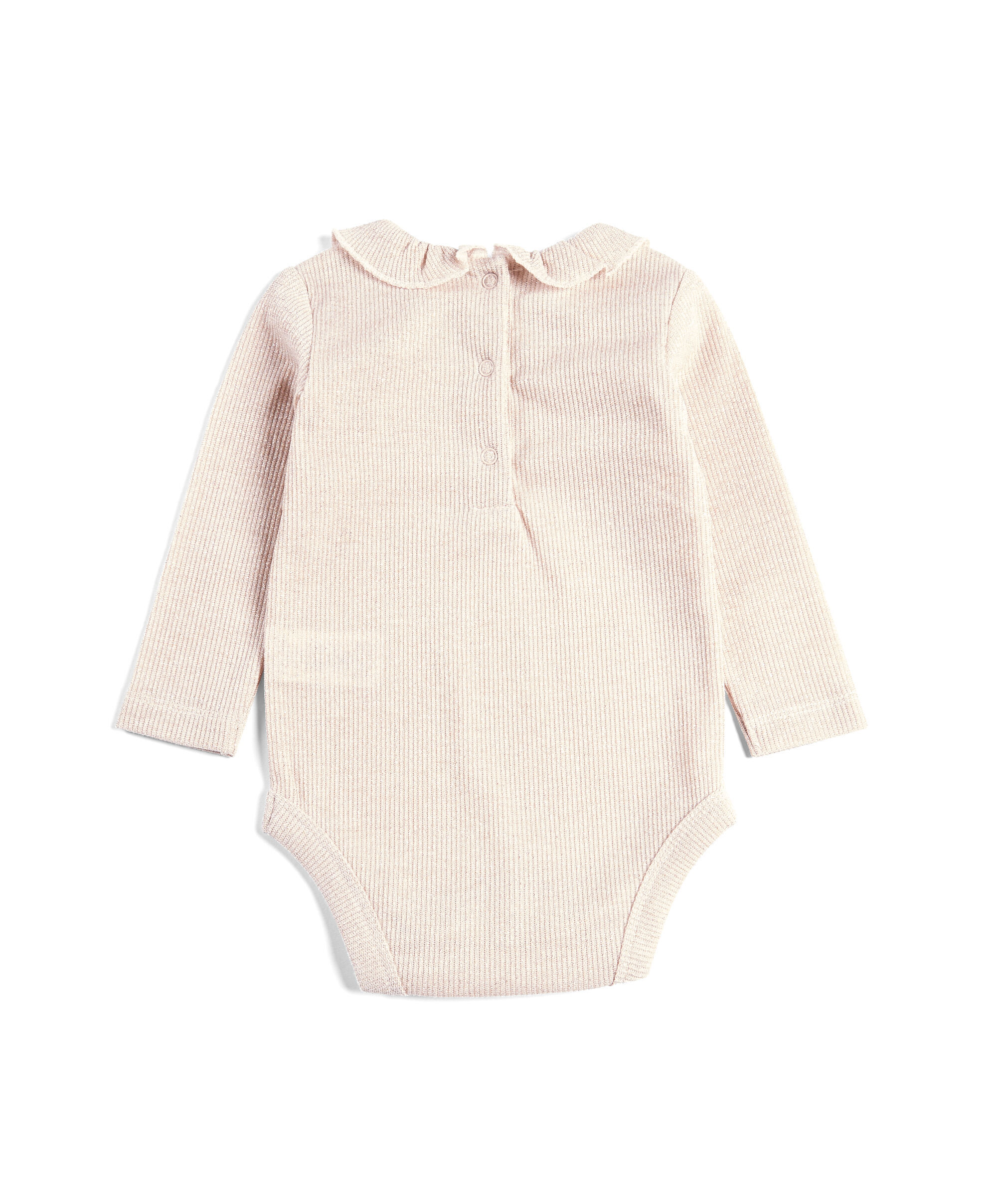 لباس قطعة واحدة لامع بكشكش image number 3