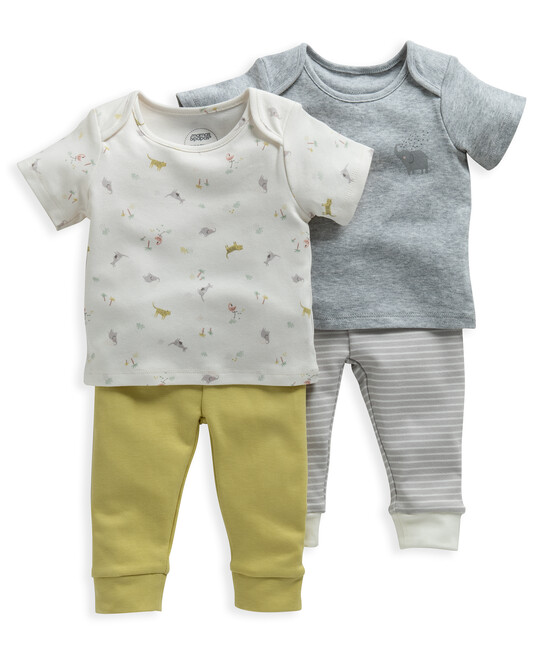 طقم بيجاما بنقشة سفاري - قطعتان طقم بيجاما بنقشة سفاري - قطعتان image number 1