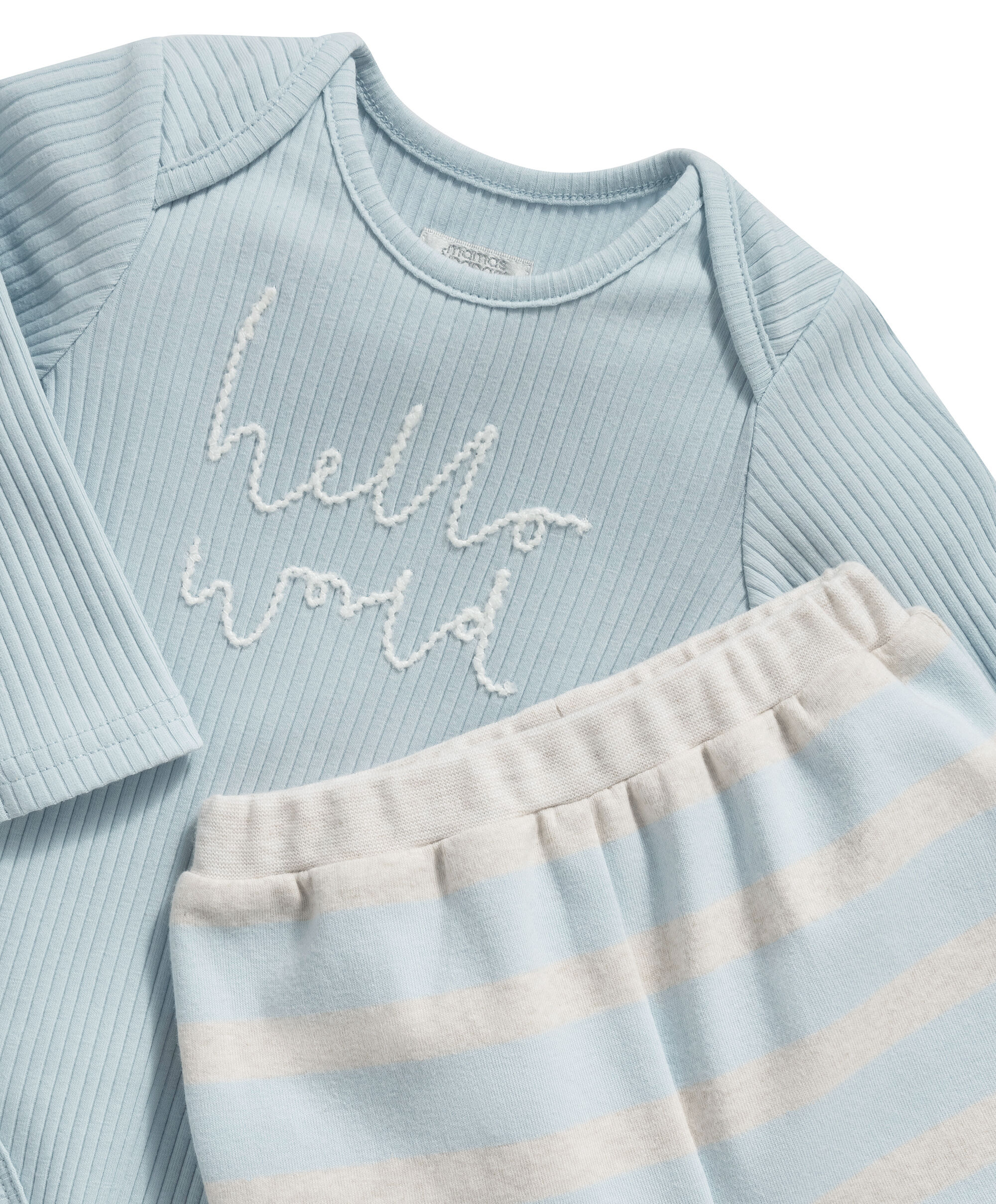 طقم مزين بعبارة Hello World - قطعتان image number 3