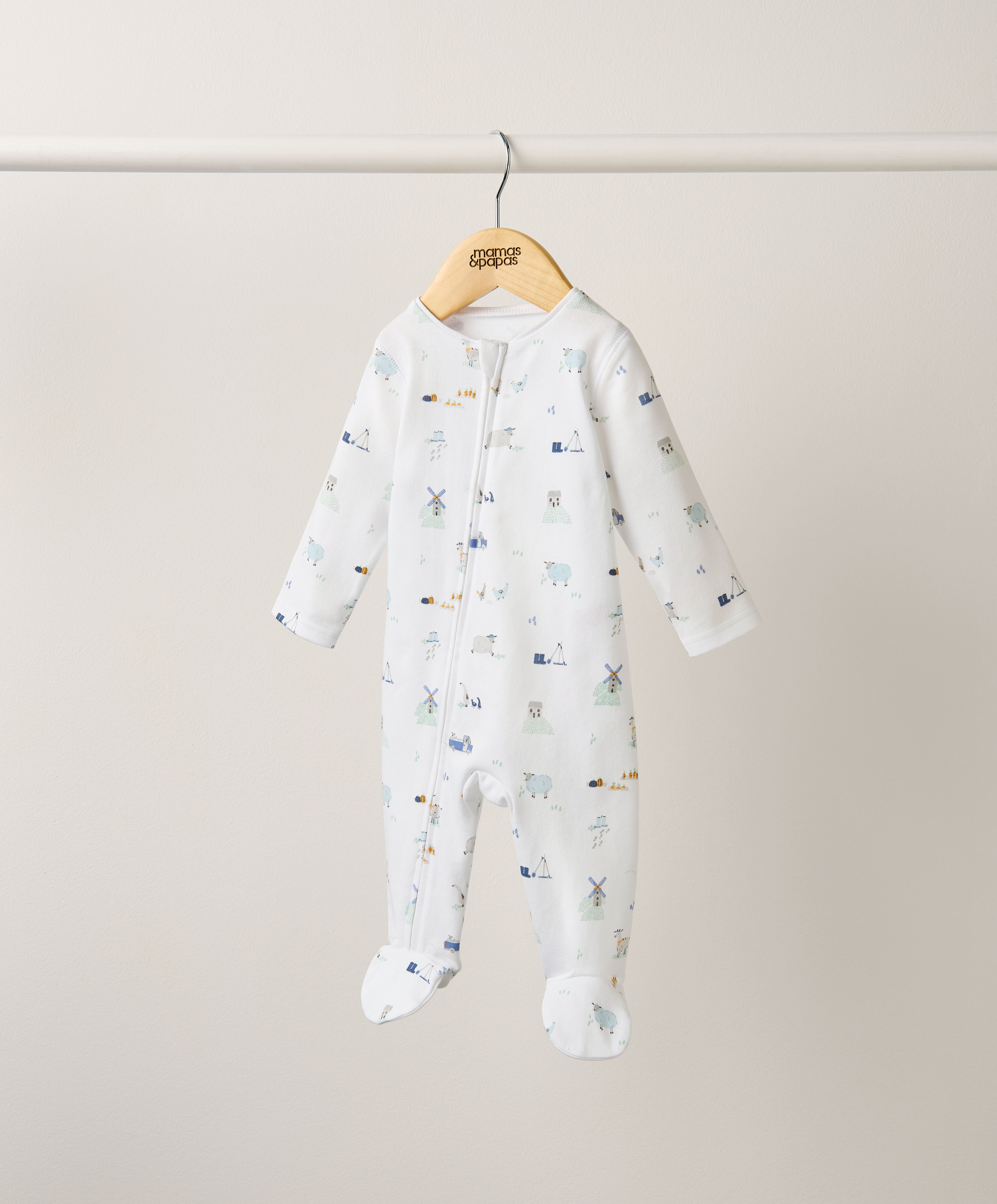 لباس الكل في واحد بسحّاب ونقشة مزرعة image number 3