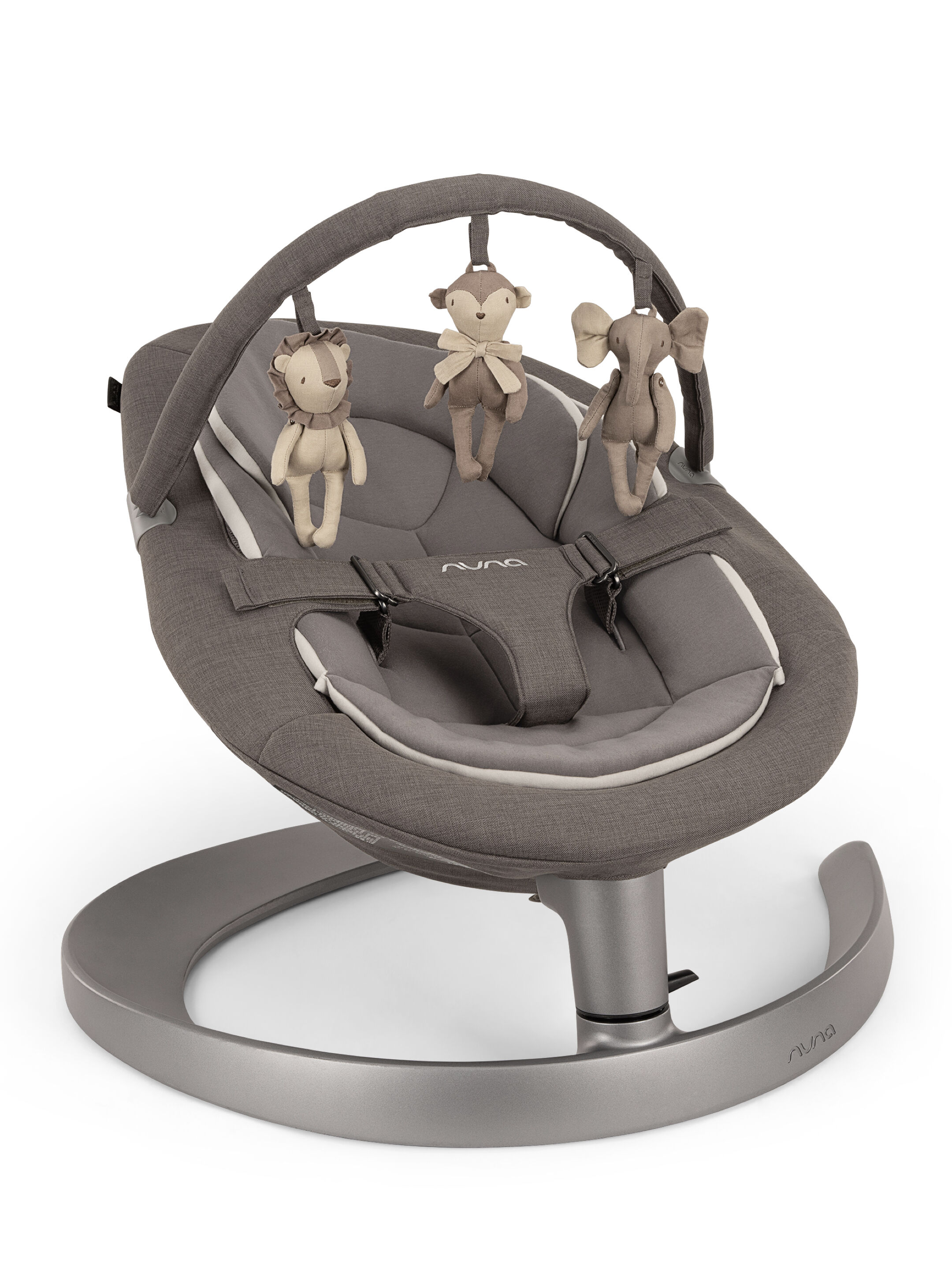 كرسي هزاز نونا ليف - رمادي بدمى