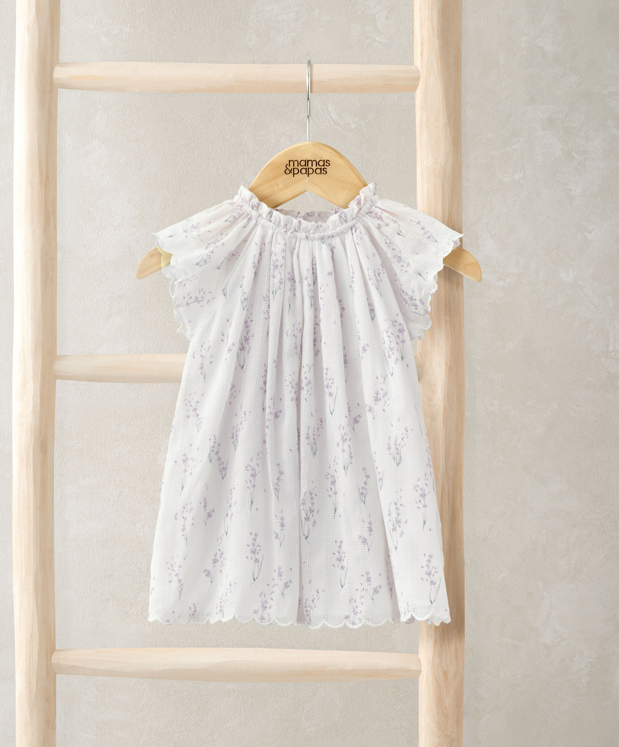 فستان منسوج بنقشة لافندر بالكامل image number 1