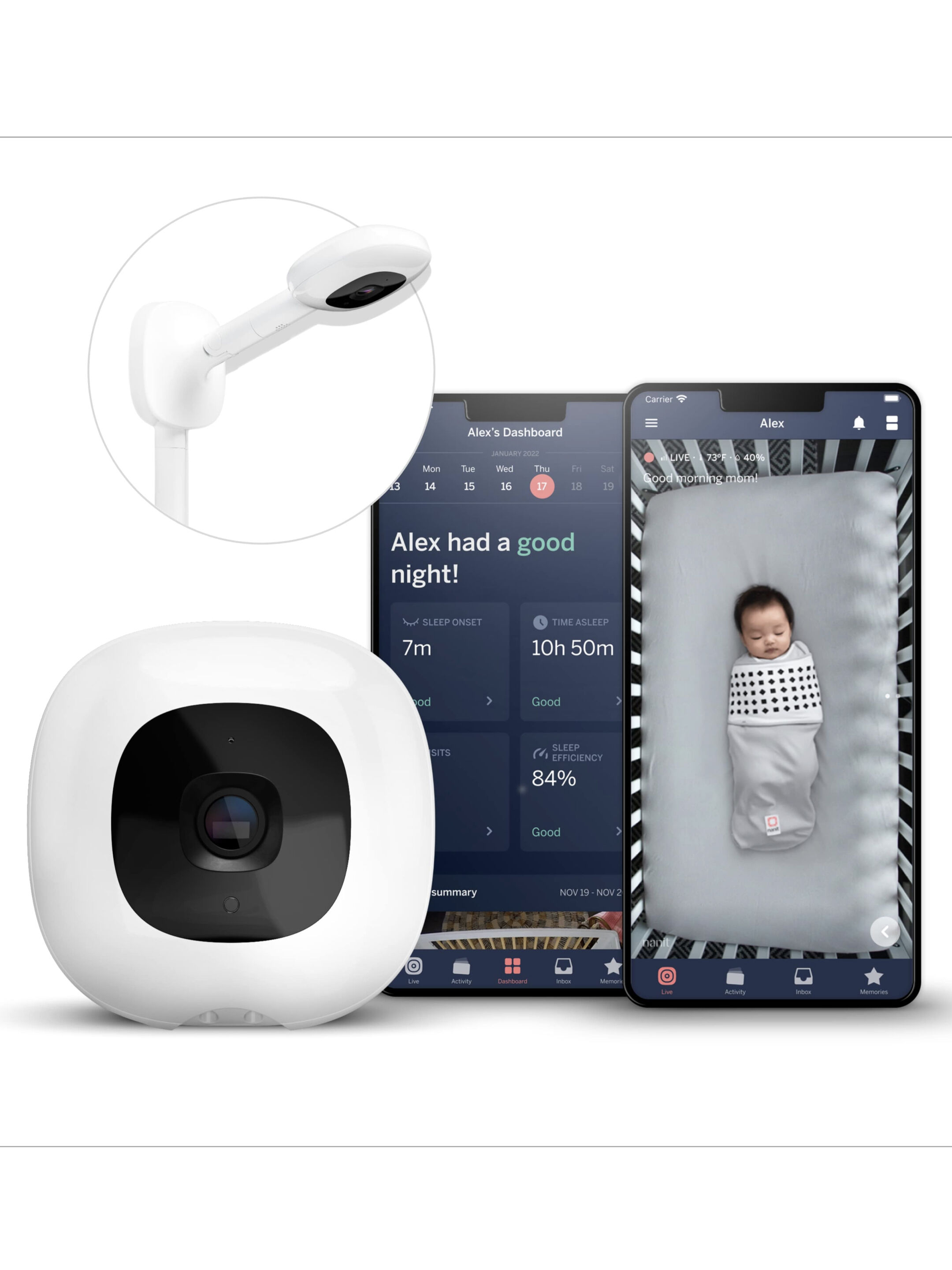 Nanit Pro Baby Monitor + Wall Mount image number 1