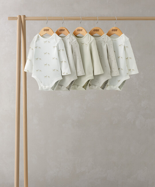 طقم لباس قطعة واحدة بأكمام طويلة ونقشة حيوانات - 5 قطع طقم لباس قطعة واحدة بأكمام طويلة ونقشة حيوانات - 5 قطع image number 1