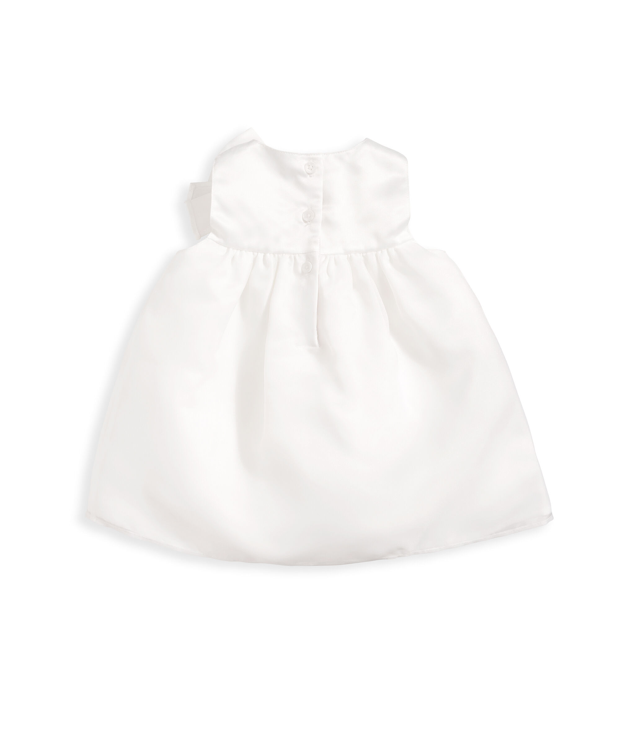 فستان أورجانزا بعقدة - أبيض image number 2