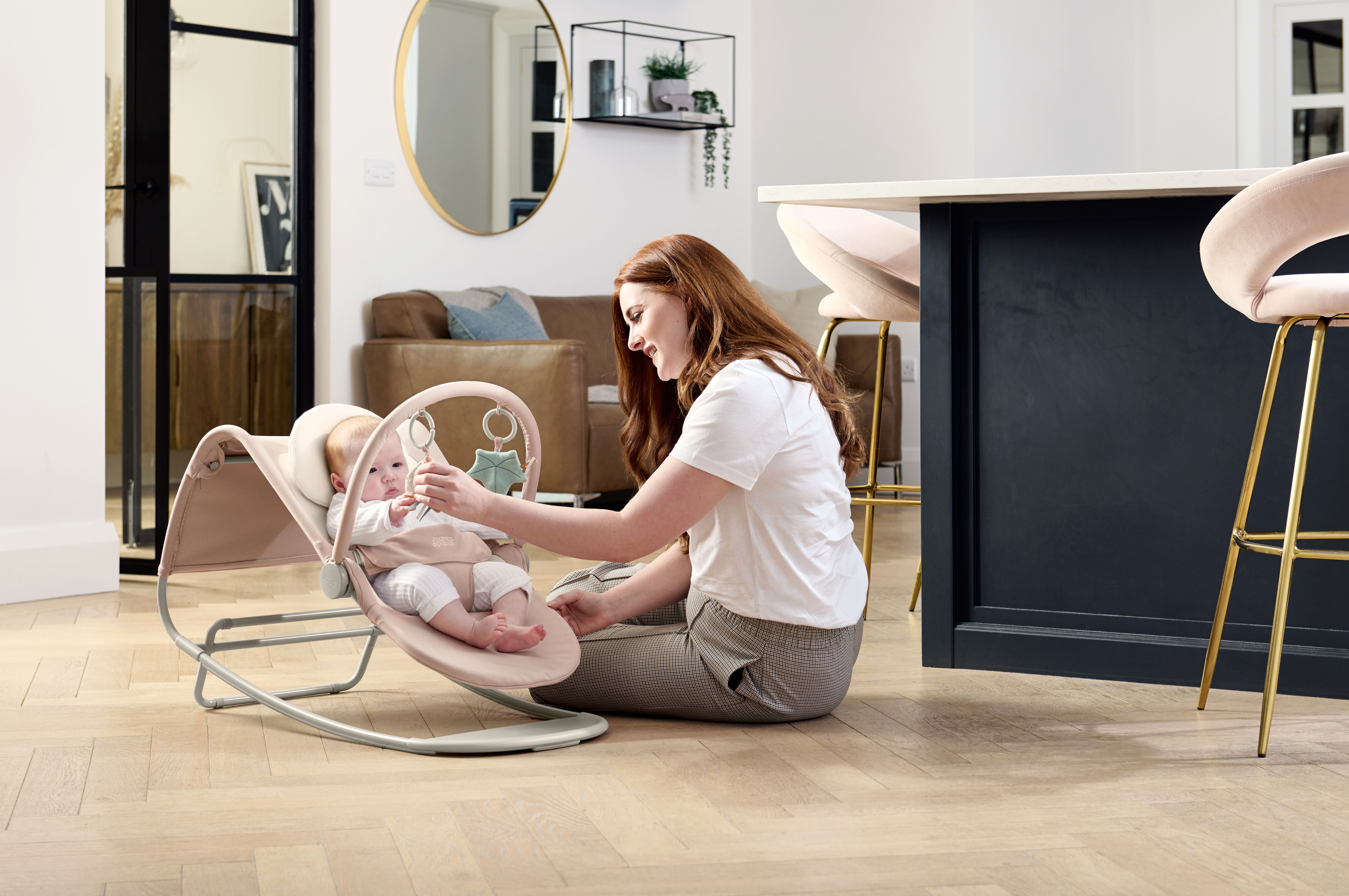 كرسي هزاز تيمبو 3 في 1 - وردي image number 4