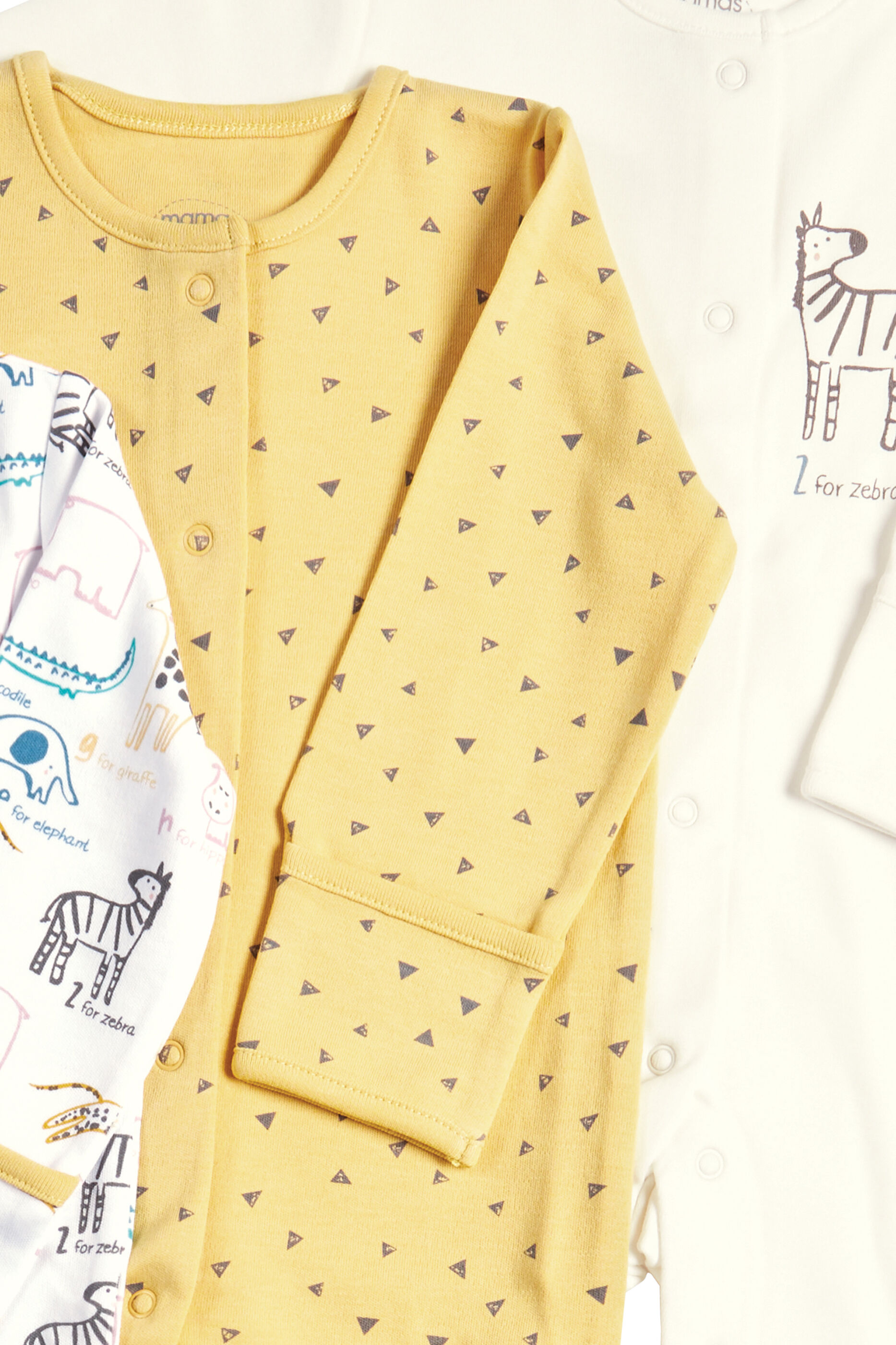 طقم بيجاما قطعة واحدة بنقشة حيوانات - 3 قطع image number 2