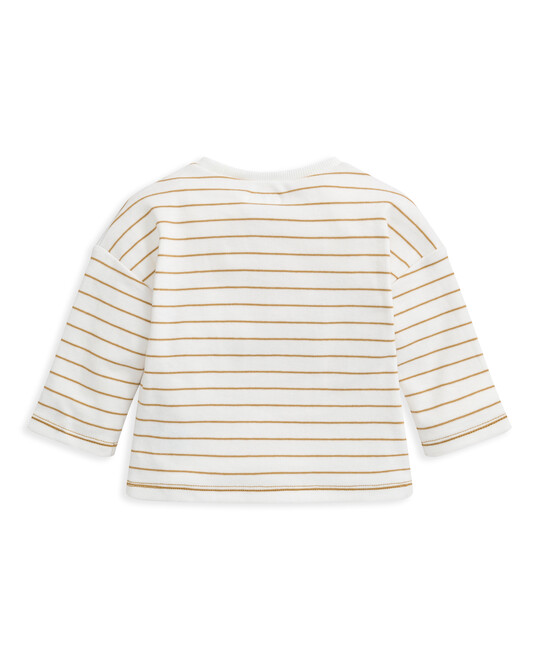 تي شيرت مخطط بأكمام طويلة تي شيرت مخطط بأكمام طويلة image number 3