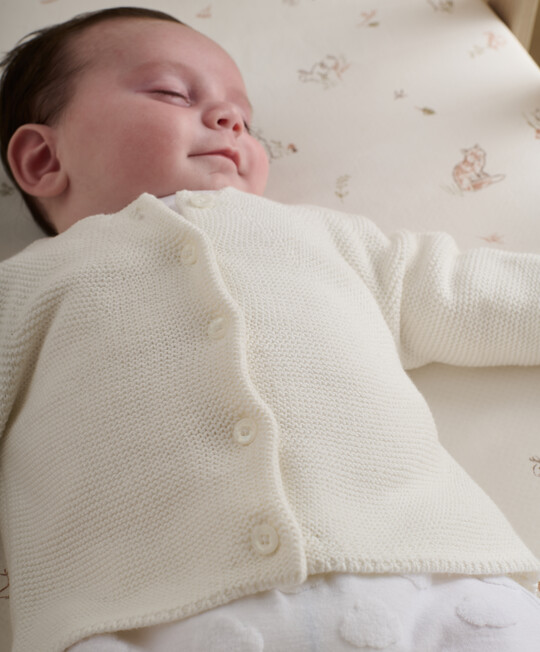 كارديغان بنسيج دقيق - أبيض كريمي كارديغان بنسيج دقيق - أبيض كريمي image number 3