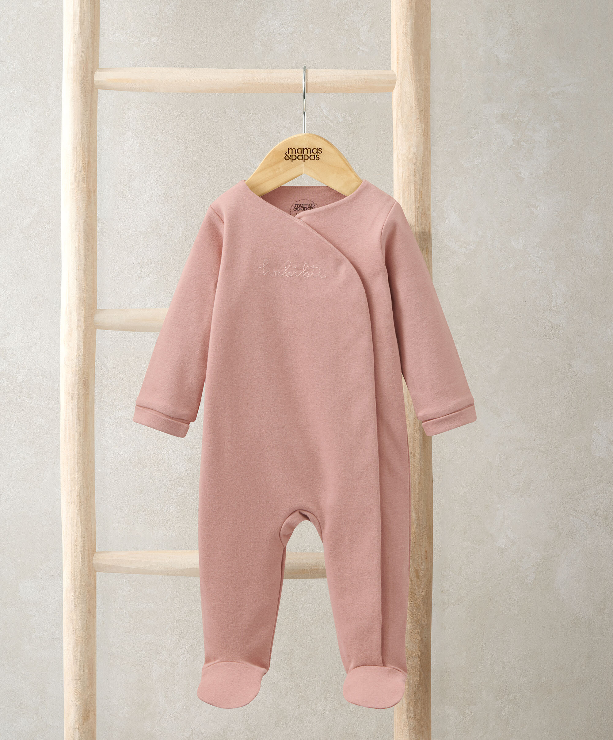 لباس بتصميم قطعة واحدة بطبعة حبيبي باللون الوردي image number 1