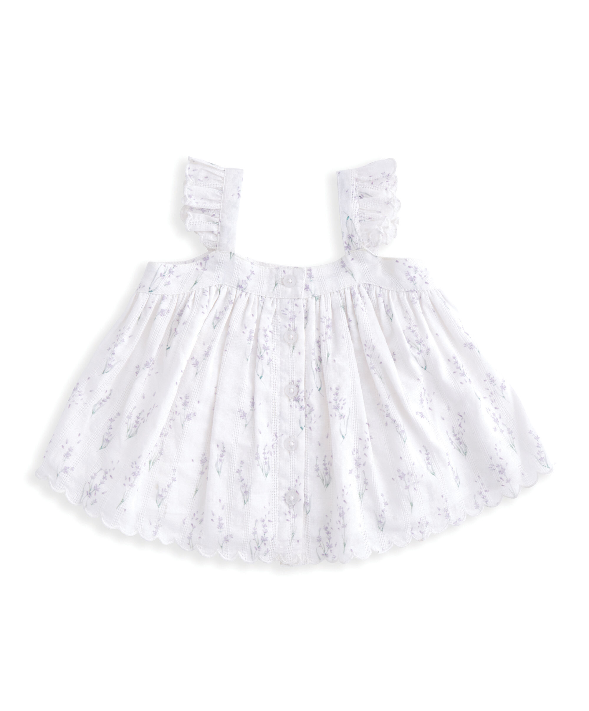 طقم بلوزة وشورت بنقشة لافندر - قطعتان image number 3