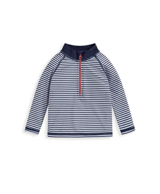 تي شيرت سباحة مخطط بأكمام طويلة تي شيرت سباحة مخطط بأكمام طويلة image number 2