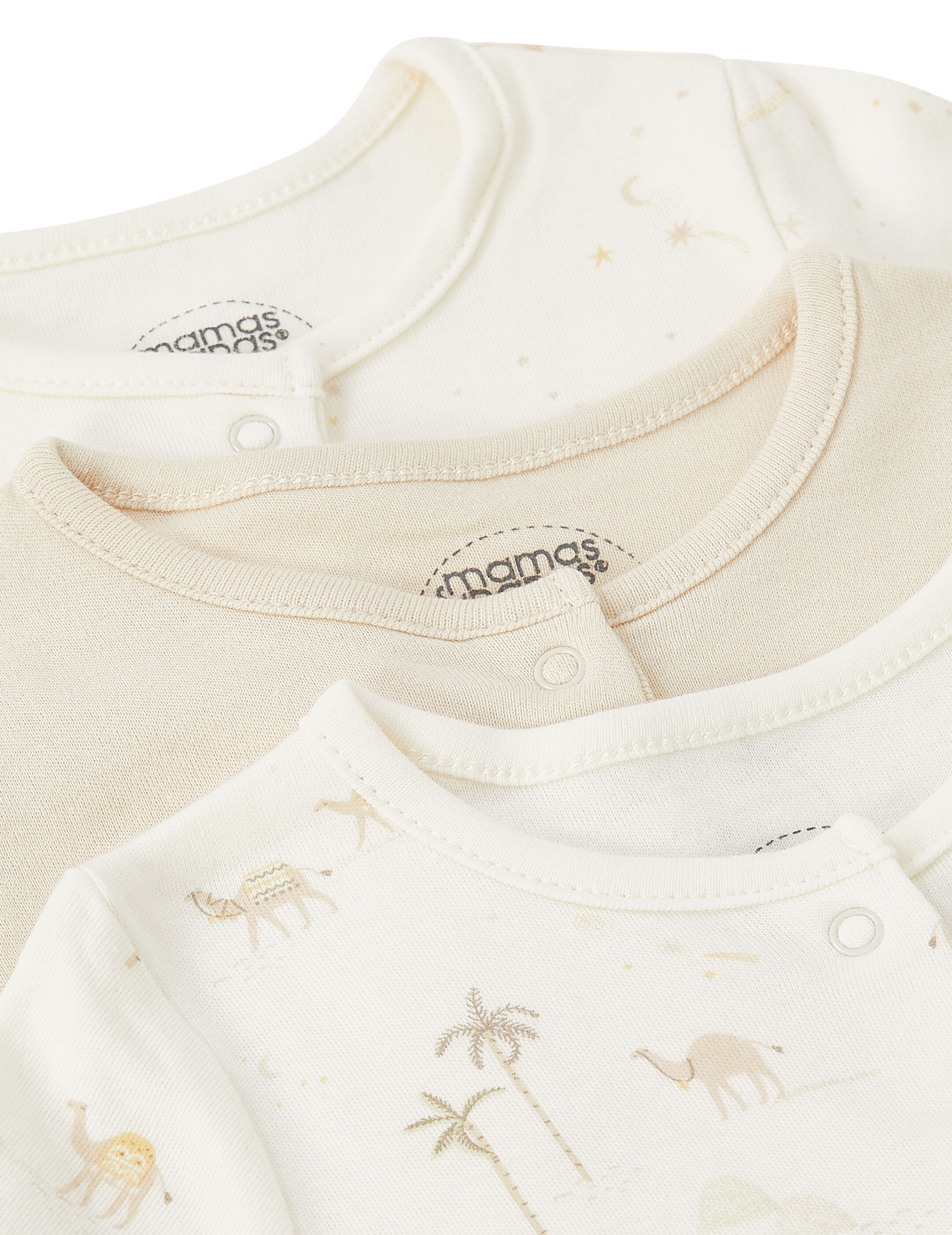 طقم بيجاما قطعة واحدة بنقشة صحراء وفضاء - 3 قطع image number 2