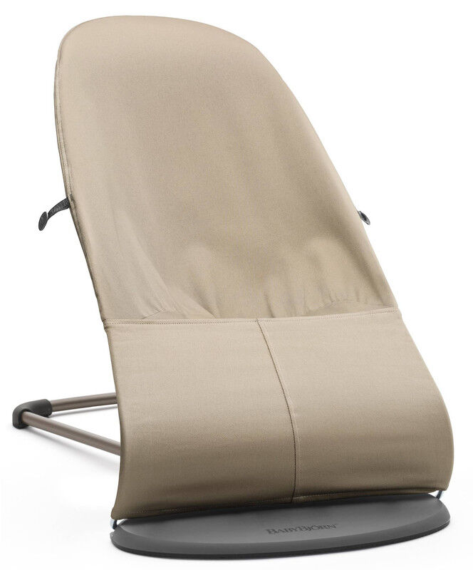 كرسي هزاز بالانس سوفت قطن من بيبي بيورن - كاكي/بيج image number 2