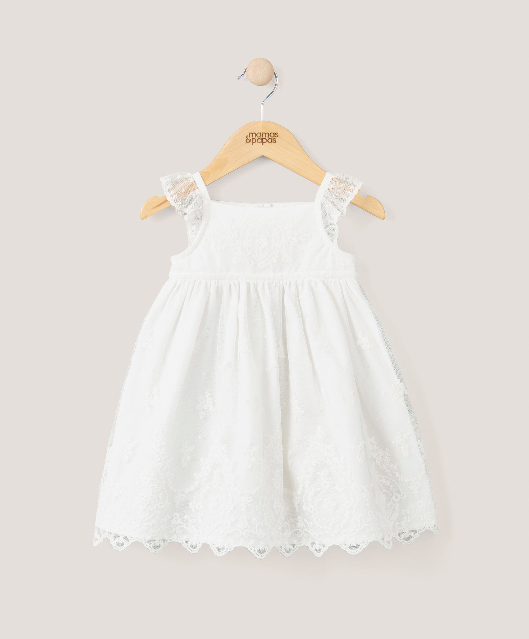 فستان دانتيل للعيد - أبيض image number 1