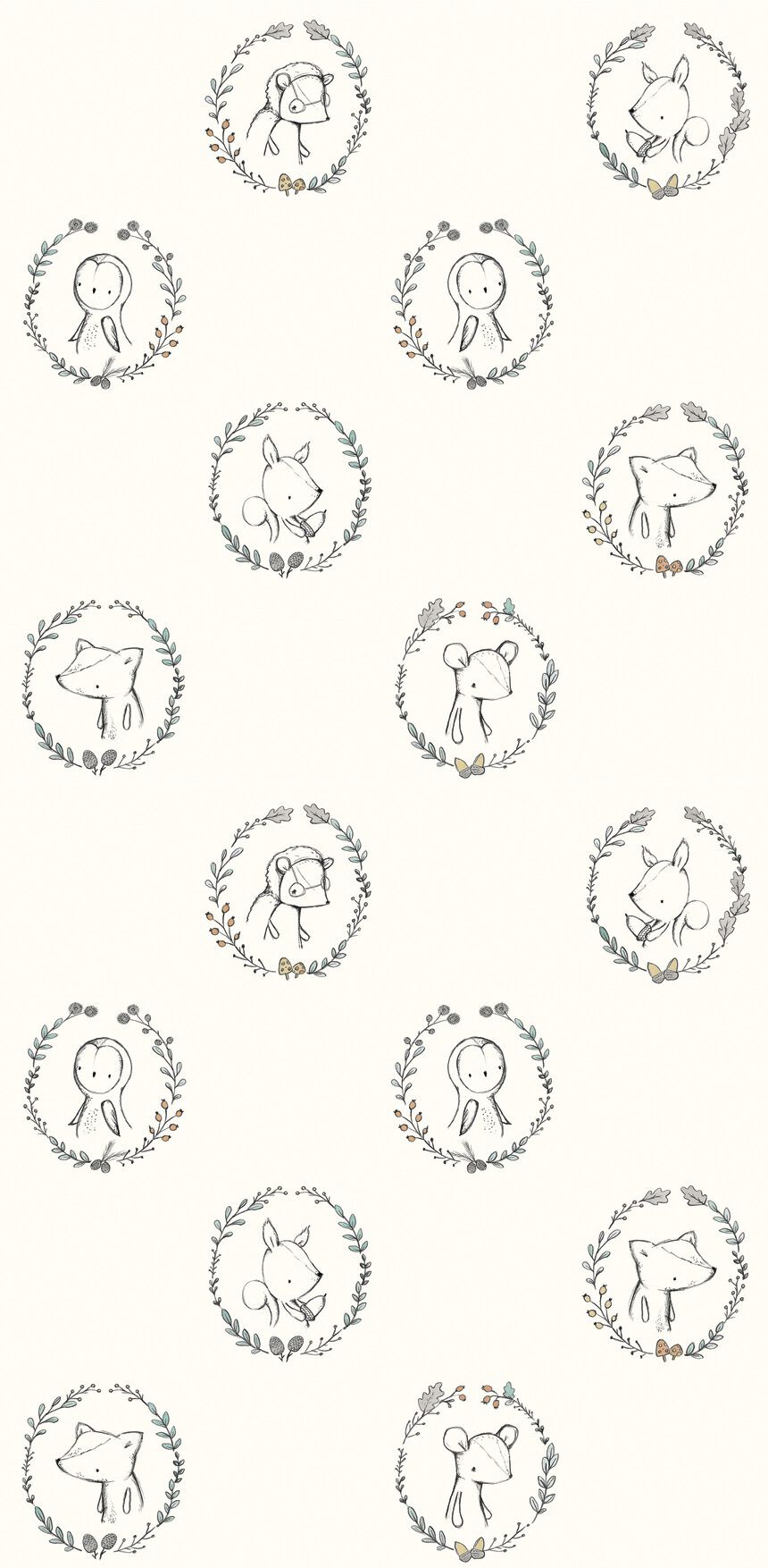 ورق حائط بنقشة سنجاب image number 2