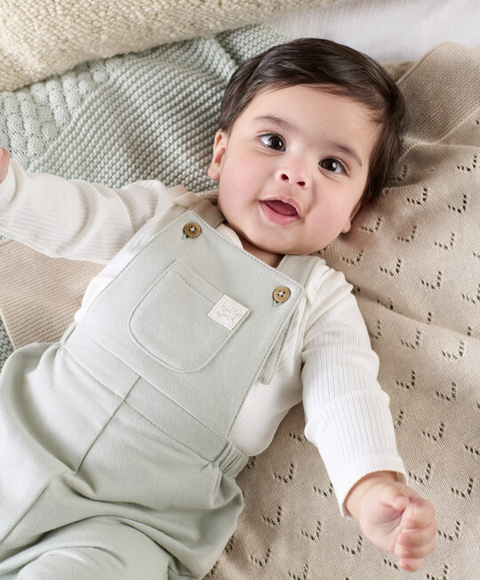 طقم لباس قطعة واحدة ودنغري جيرسيه - أخضر طقم لباس قطعة واحدة ودنغري جيرسيه - أخضر image number 7