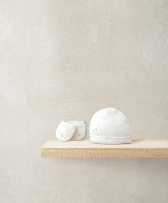 Stork Baby Hats & Mitts Set - Premature Stork Baby Hats & Mitts Set - Premature image number 1