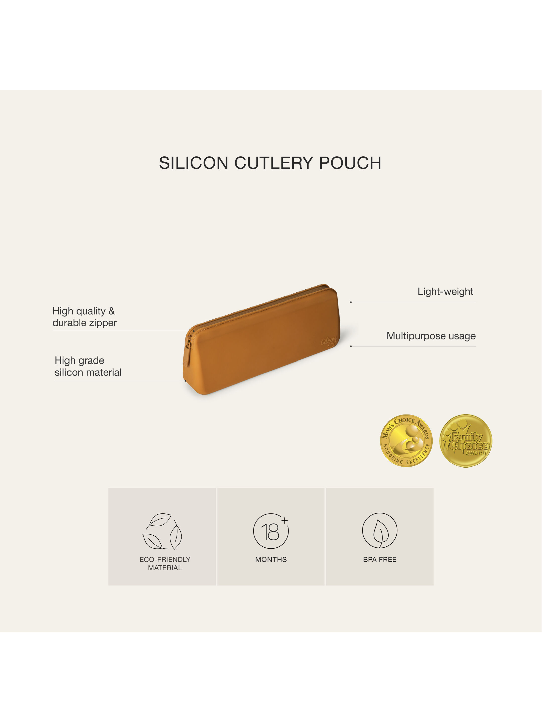 حافظة أدوات طعام سيليكون - أخضر image number 4