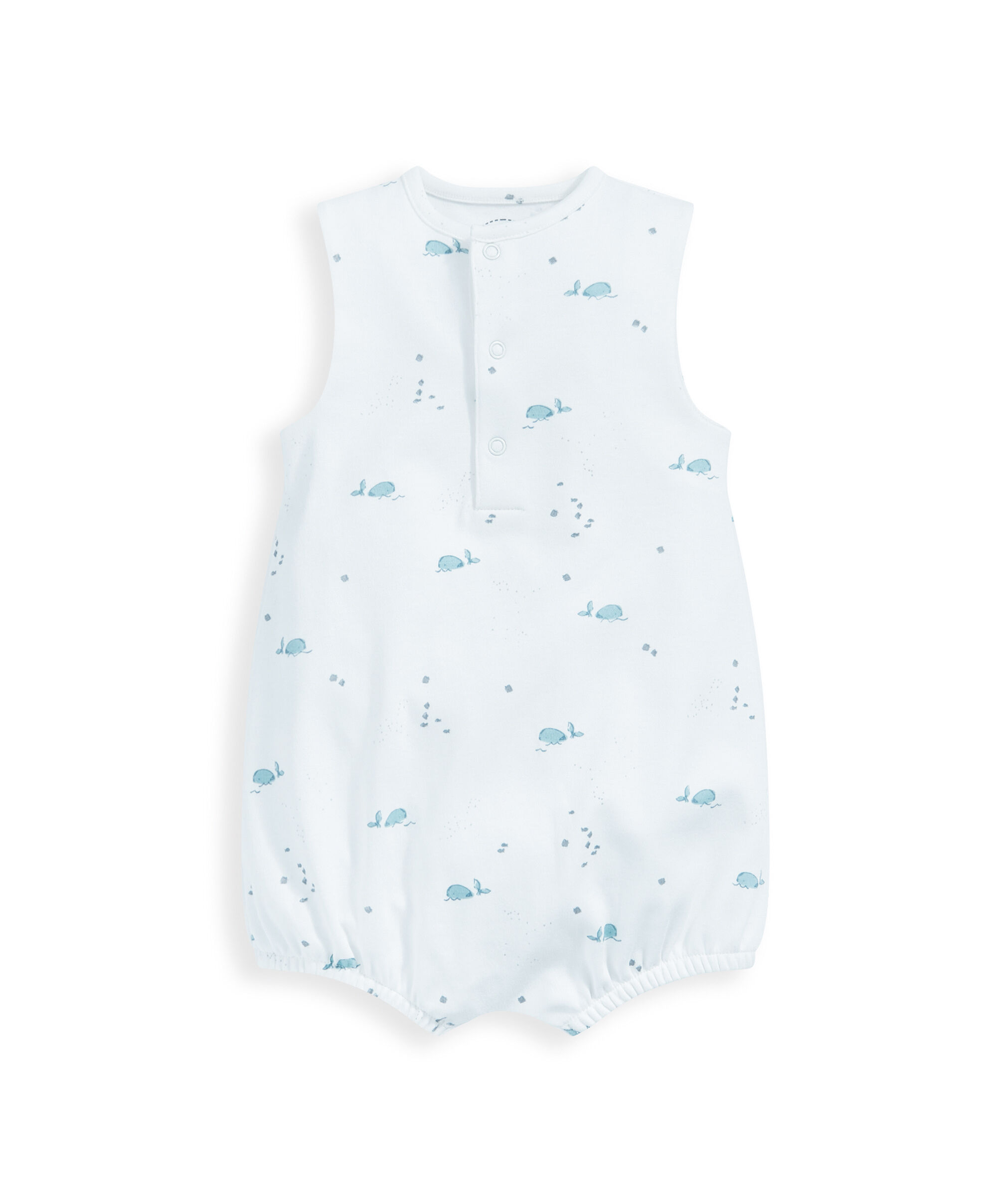 طقم ملابس لحديثي الولادة بنقشة حوت - 4 قطع image number 5